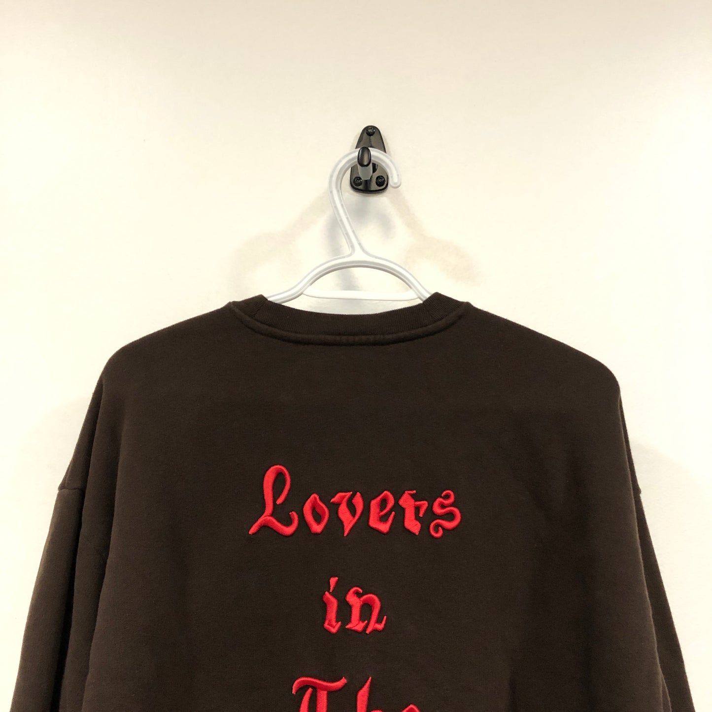 Acne Studios Brown Cotton Lovers In The Waves Print Crew Neck Sweatshirt Size L