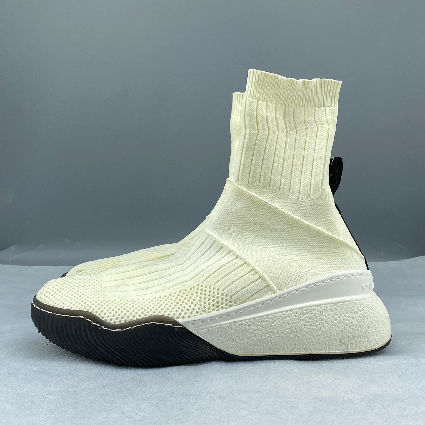 Stella McCartney Cream Knit Sock Women's Shoes Size 36