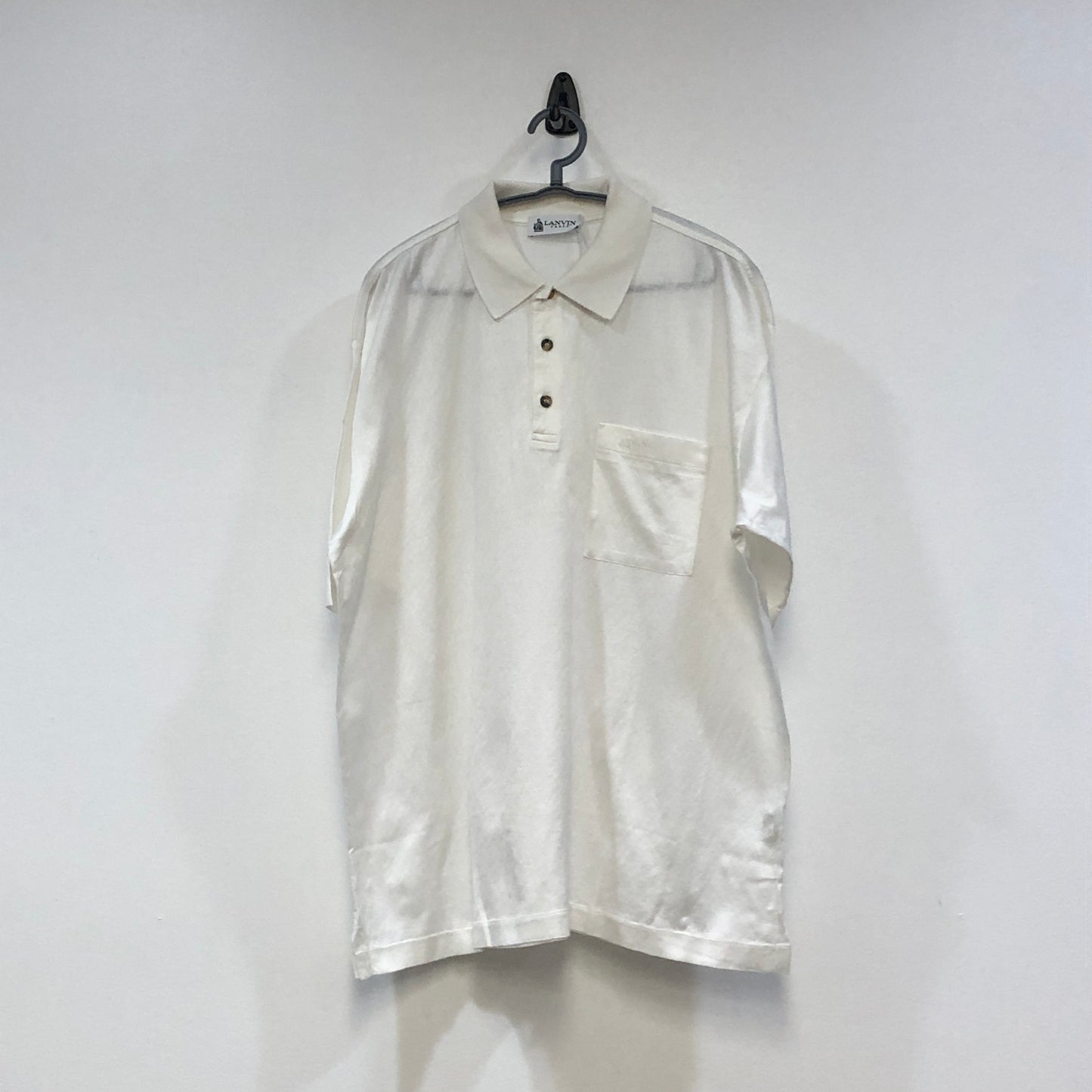 Lanvin White Cotton Short Sleeve Polo Shirt Size XXL