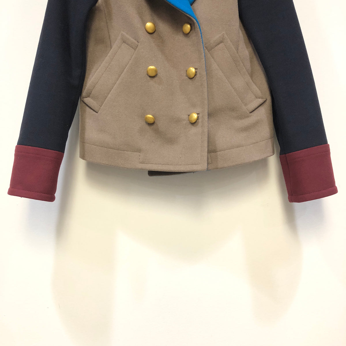 Marc Jacobs Multi‑Color Colorblock Double Breasted Jacket Size 4