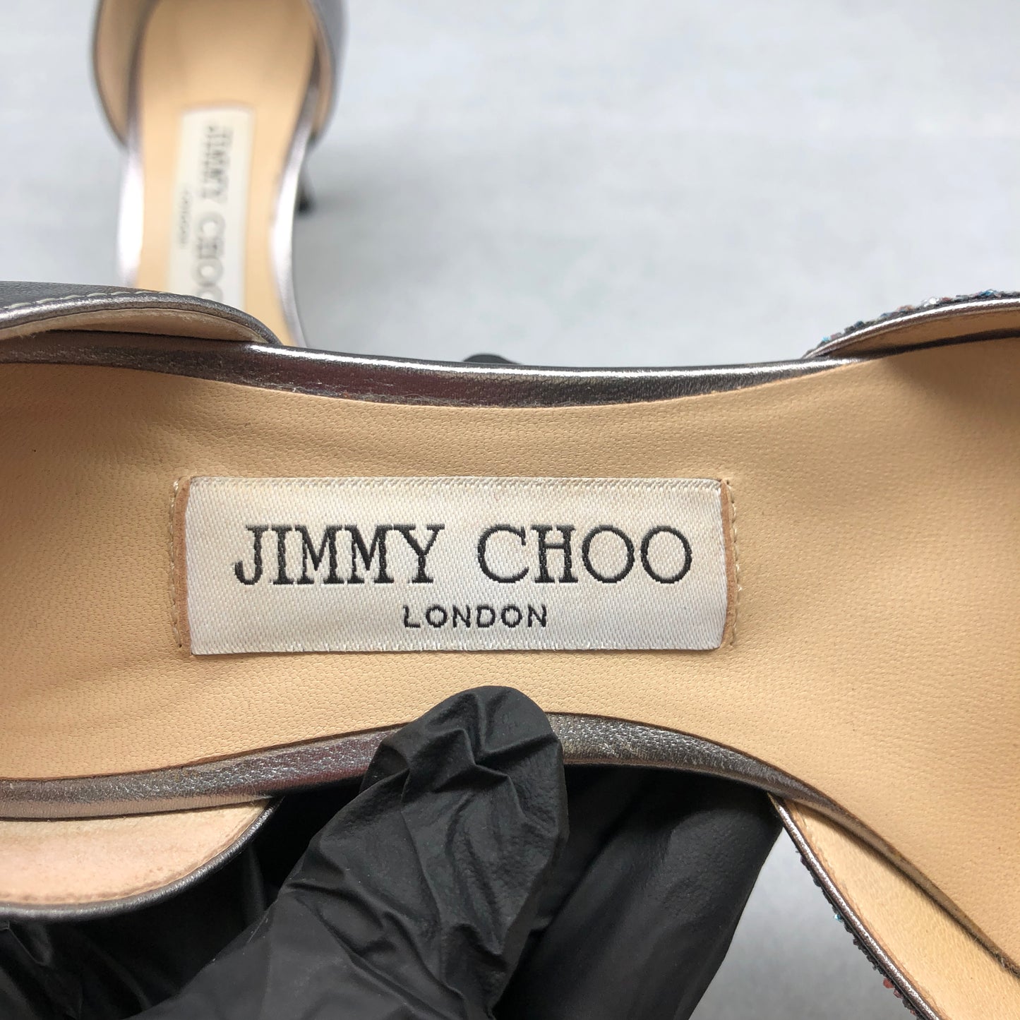 Jimmy Choo Glitter D'Orsay Pointed-Toe Pumps Size 36 Women's shoes