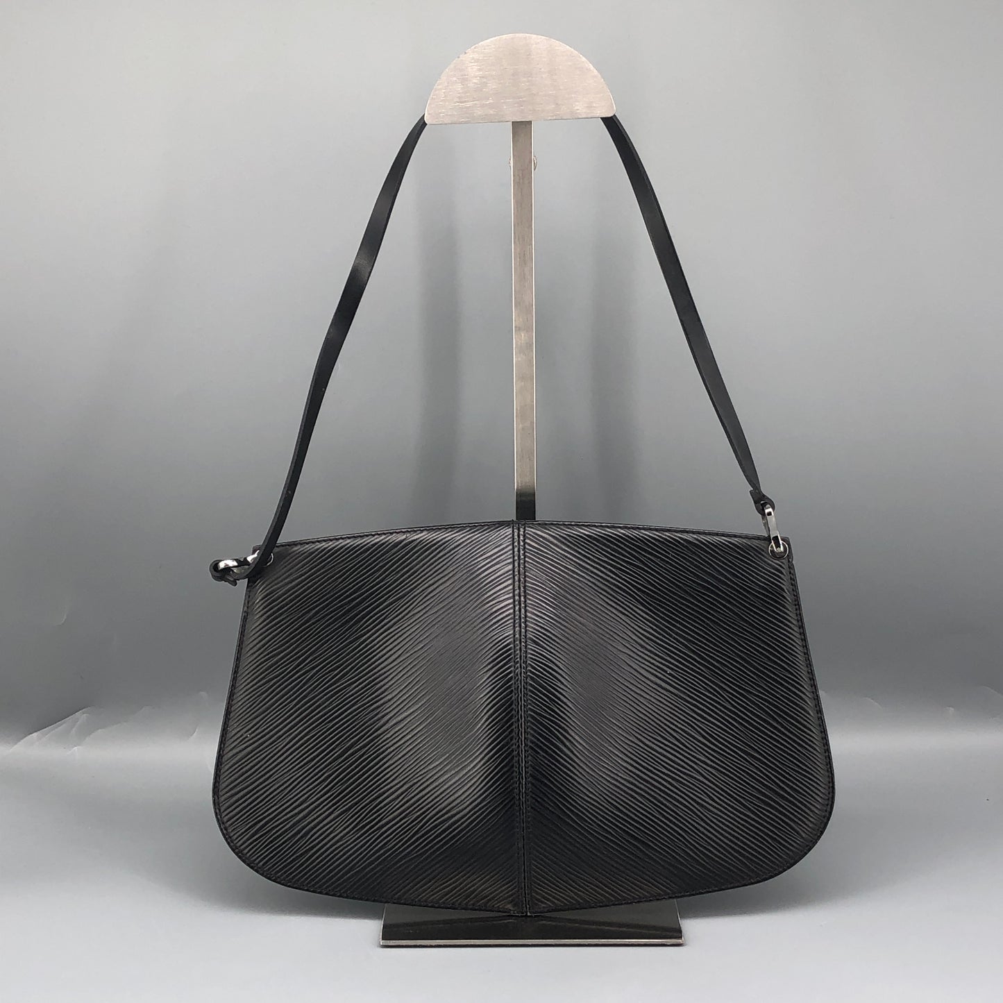 Louis Vuitton Black Epi Pochette Demi-Lune Shoulder Bag