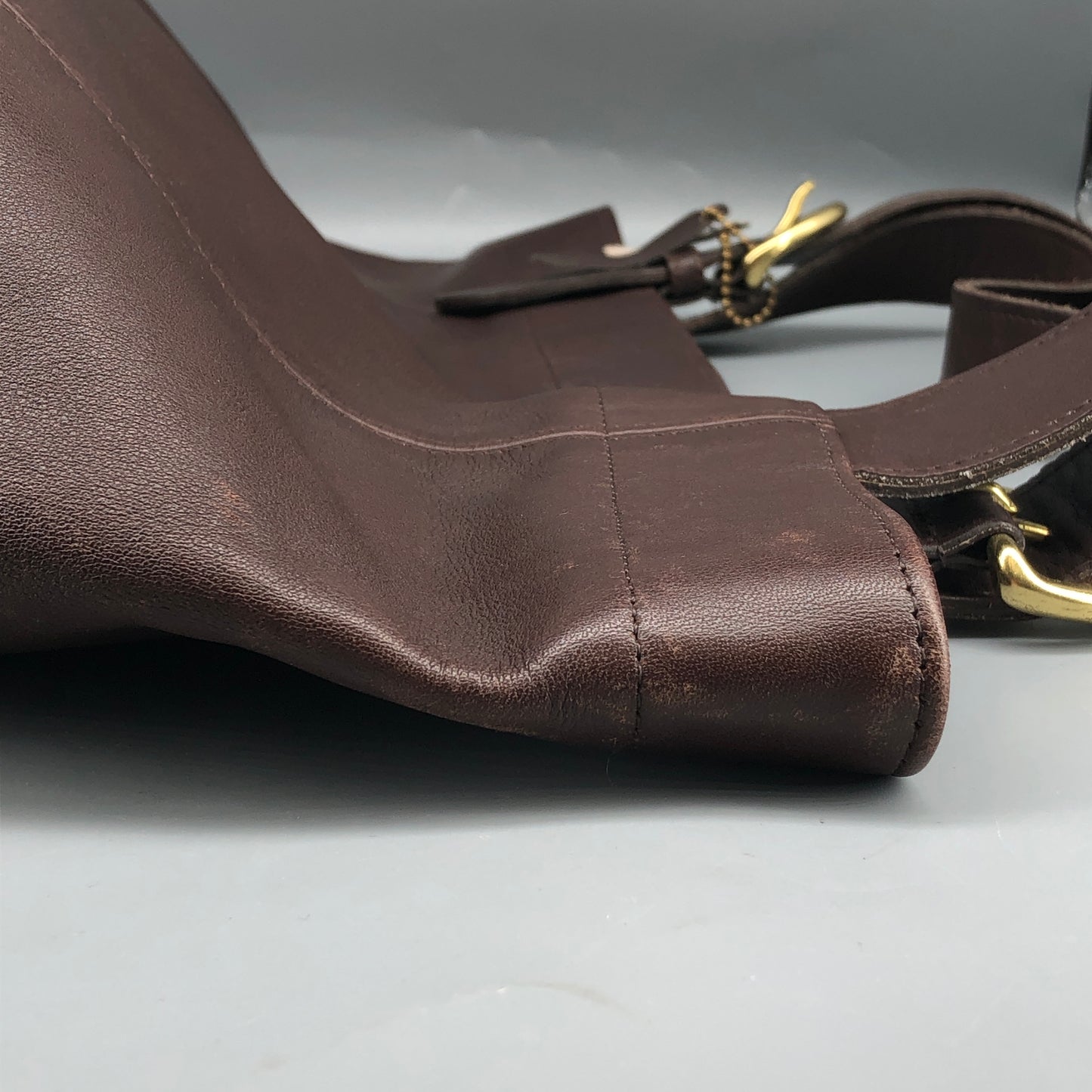 Coach Vintage Leather Tote Bag Dark Brown