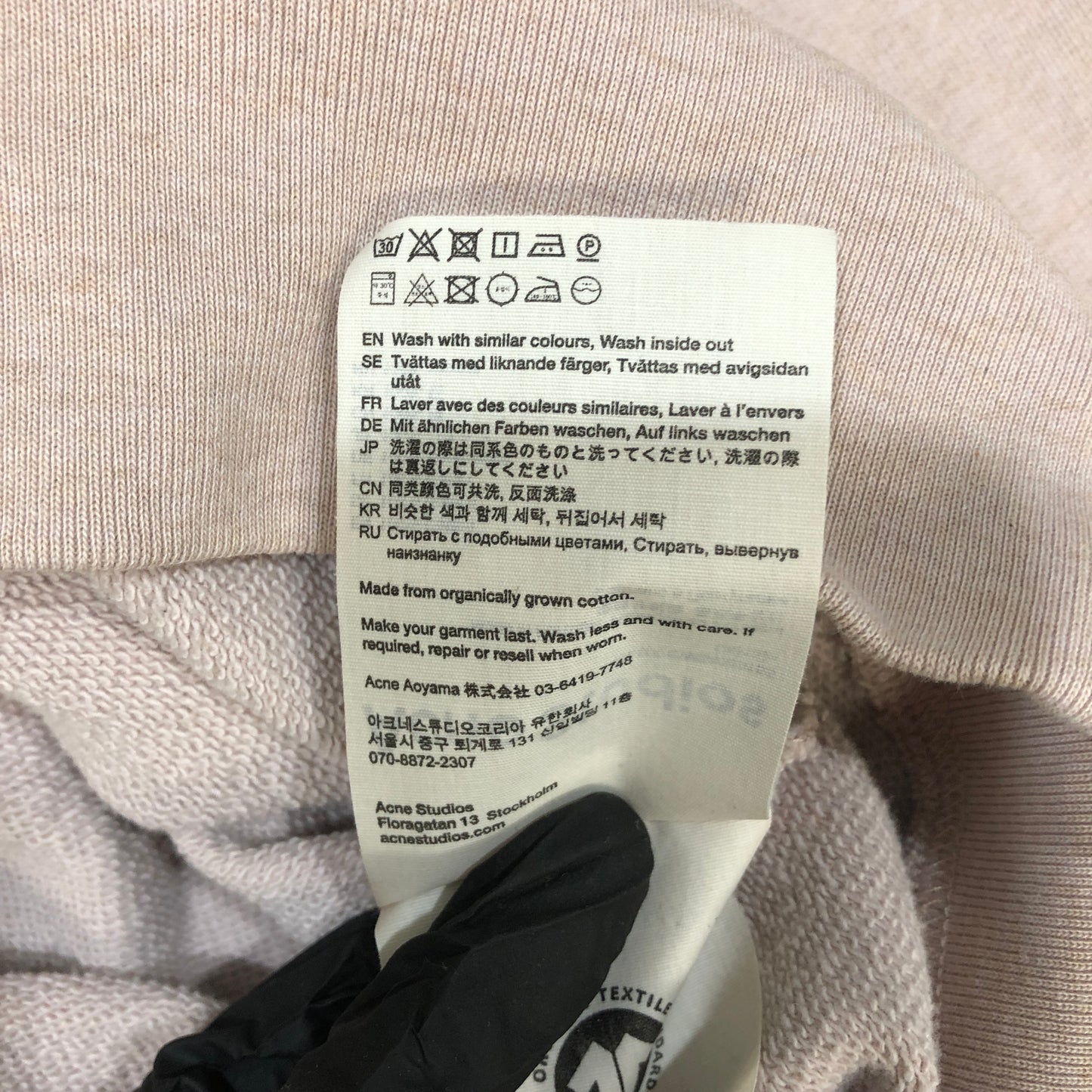 Acne Studios Pink Soft Cotton Hoodie
