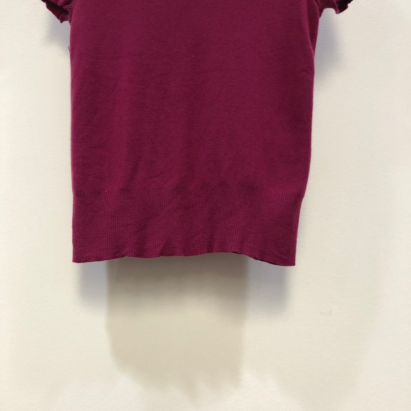 Loro Piana Deep Fuchsia Short Sleeve Knit Top Size 42
