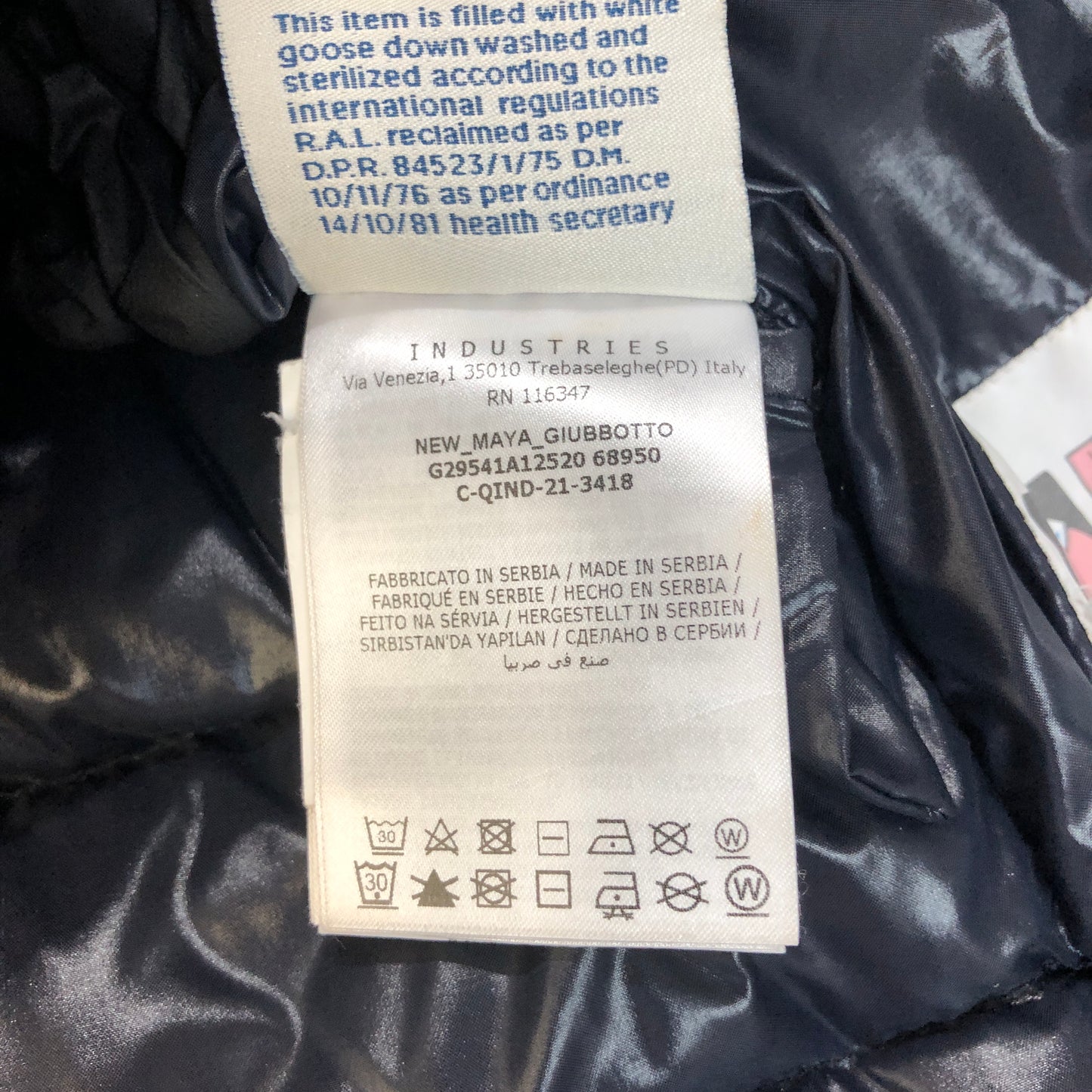 Moncler Kids Detachable Hood Down Jacket 6Y / 116cm Navy Blue