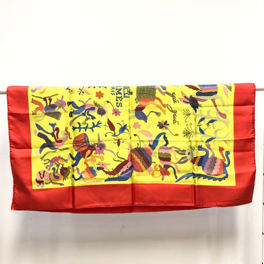 Hermes Din Tini Ya Zue Silk Scarf