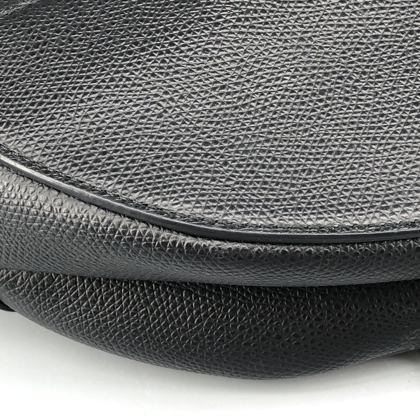 Christian Dior Saddle Medium Grained Calfskin Shoulder Bag  Black + Extra Strap