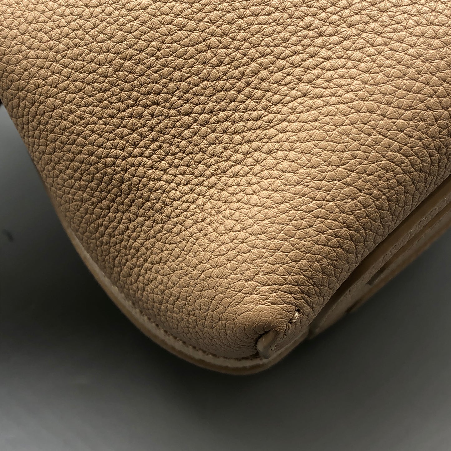 Loro Piana Beige Leather Bucket Bag