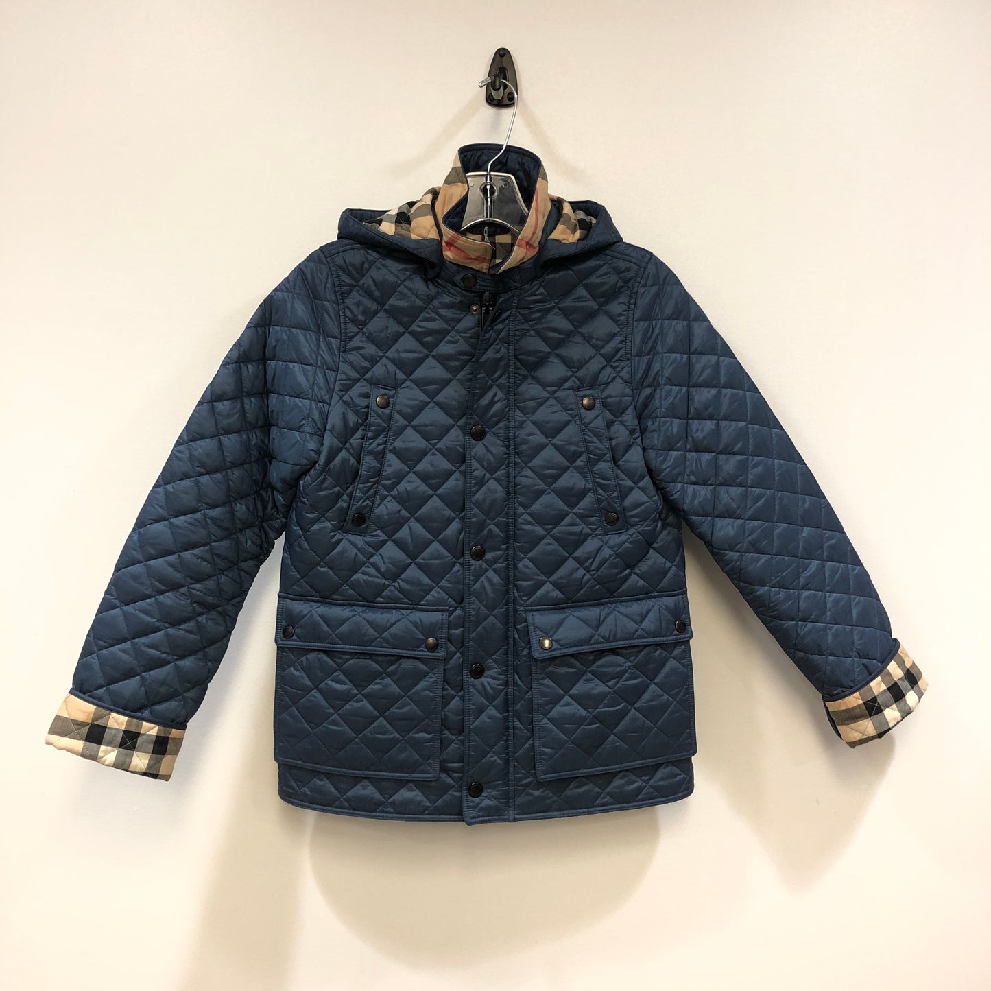 Burberry Kids Quilted Jacket 14Y (164cm) Navy Blue