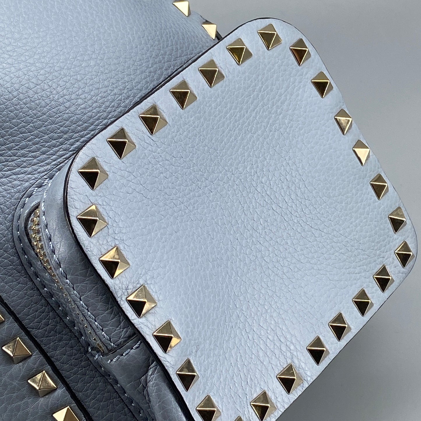 Valentino Slate Blue Rockstud Backpack