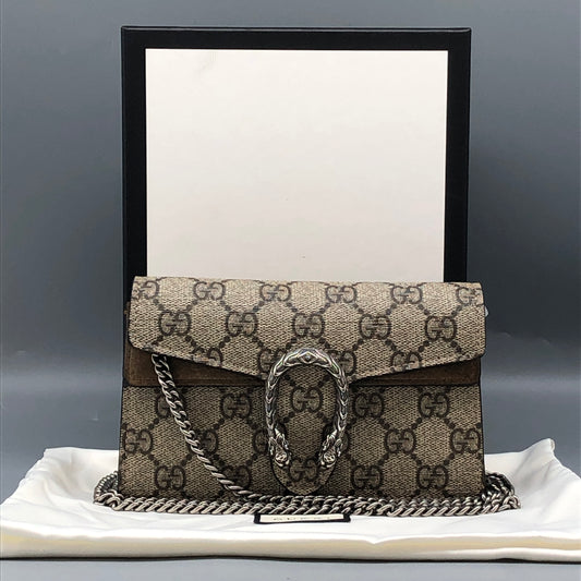 Gucci Dionysus GG Supreme Chain Bag Beige