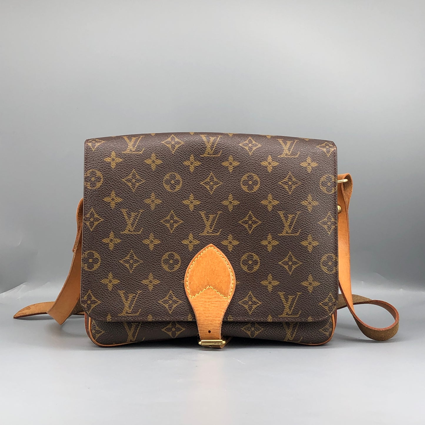 Louis Vuitton Monogram Cartouchiere GM Crossbody Bag Brown