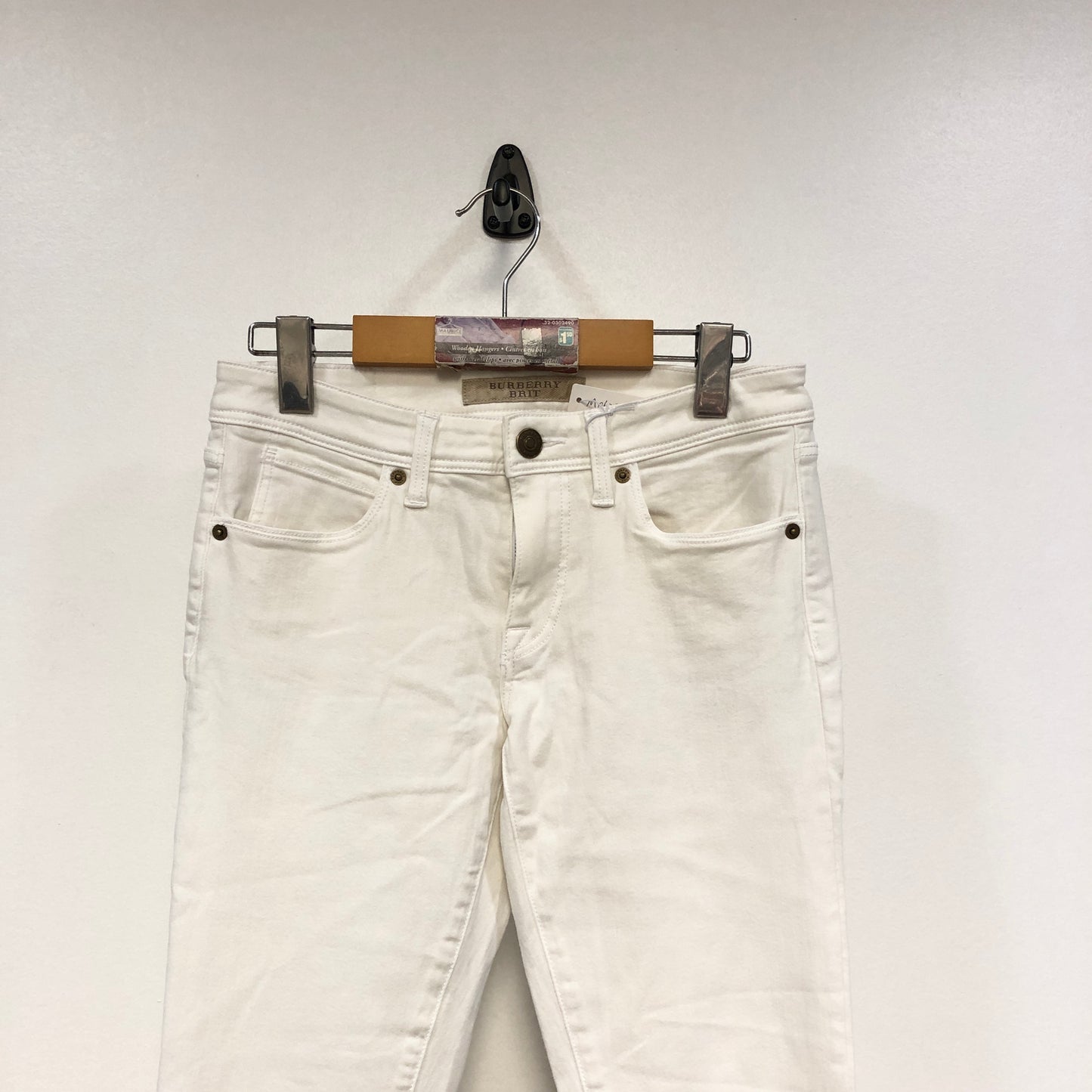 Burberry White Low Rise Skinny Jeans W 27