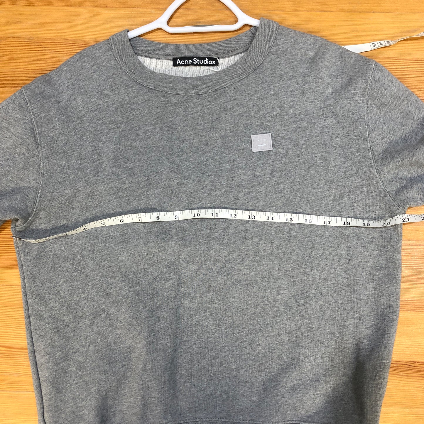 Acne Studios Grey Crew Neck Cotton Sweatshirt Size M