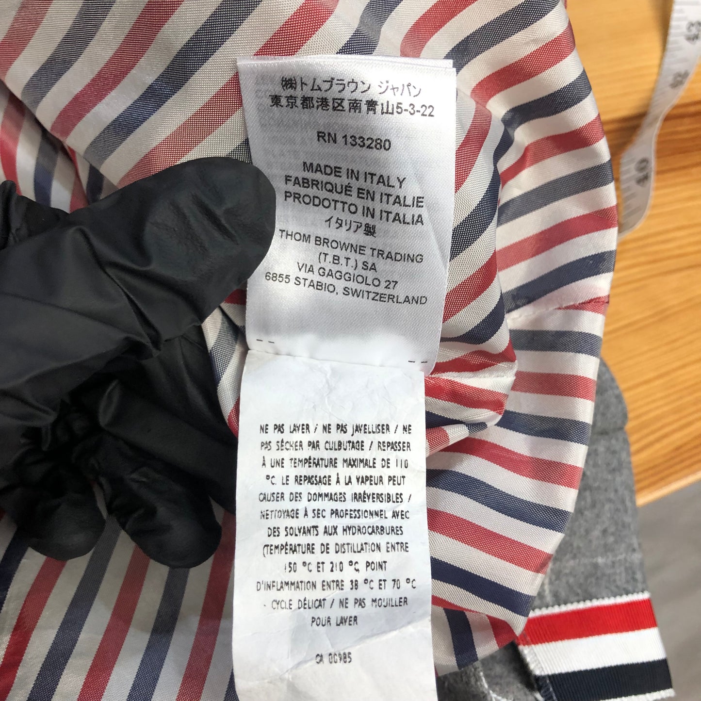 Thom Browne Windowpane Wool Pleated Mini Skirt