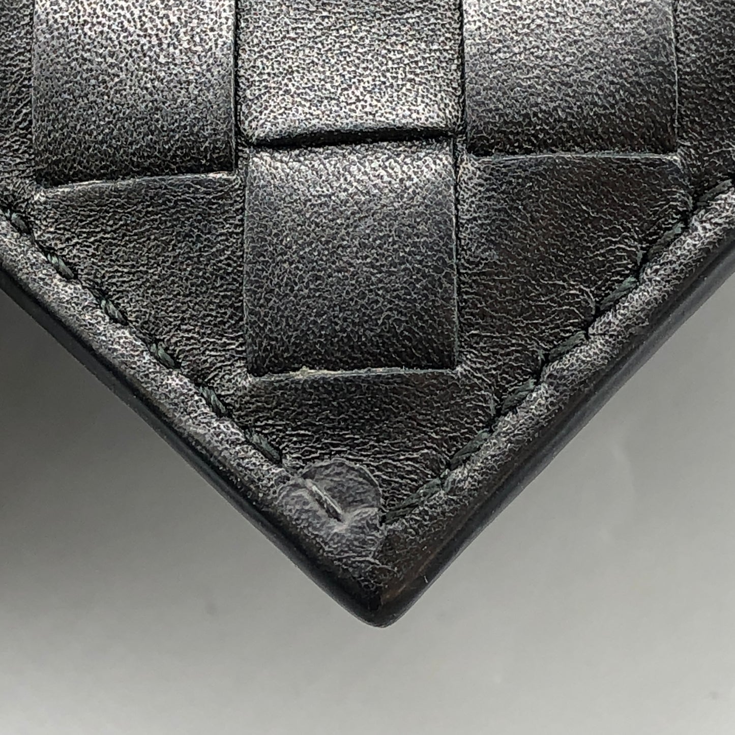 Bottega Veneta Intrecciato Leather Card Holder Black