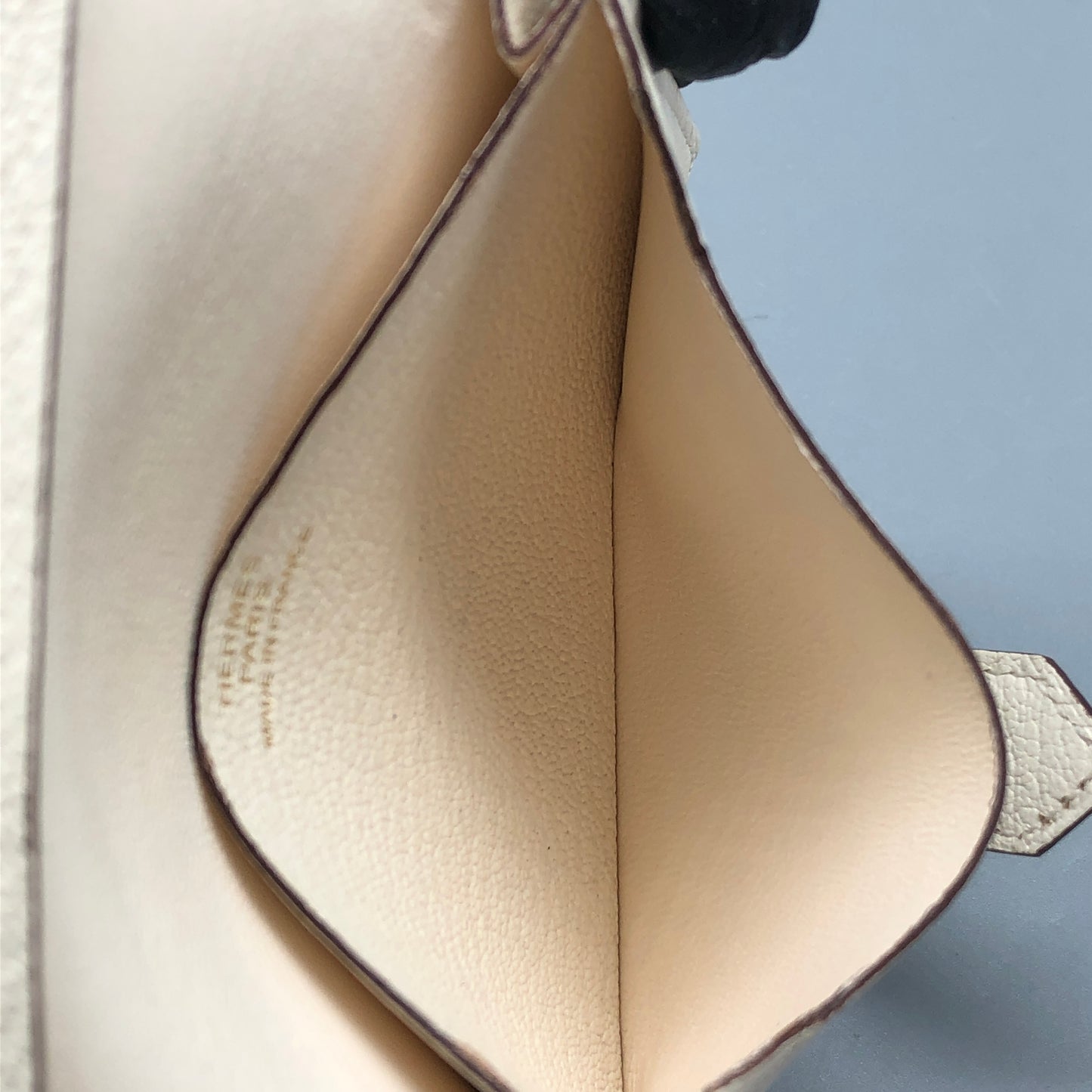Hermes Bearn Wallet Cream  Leather