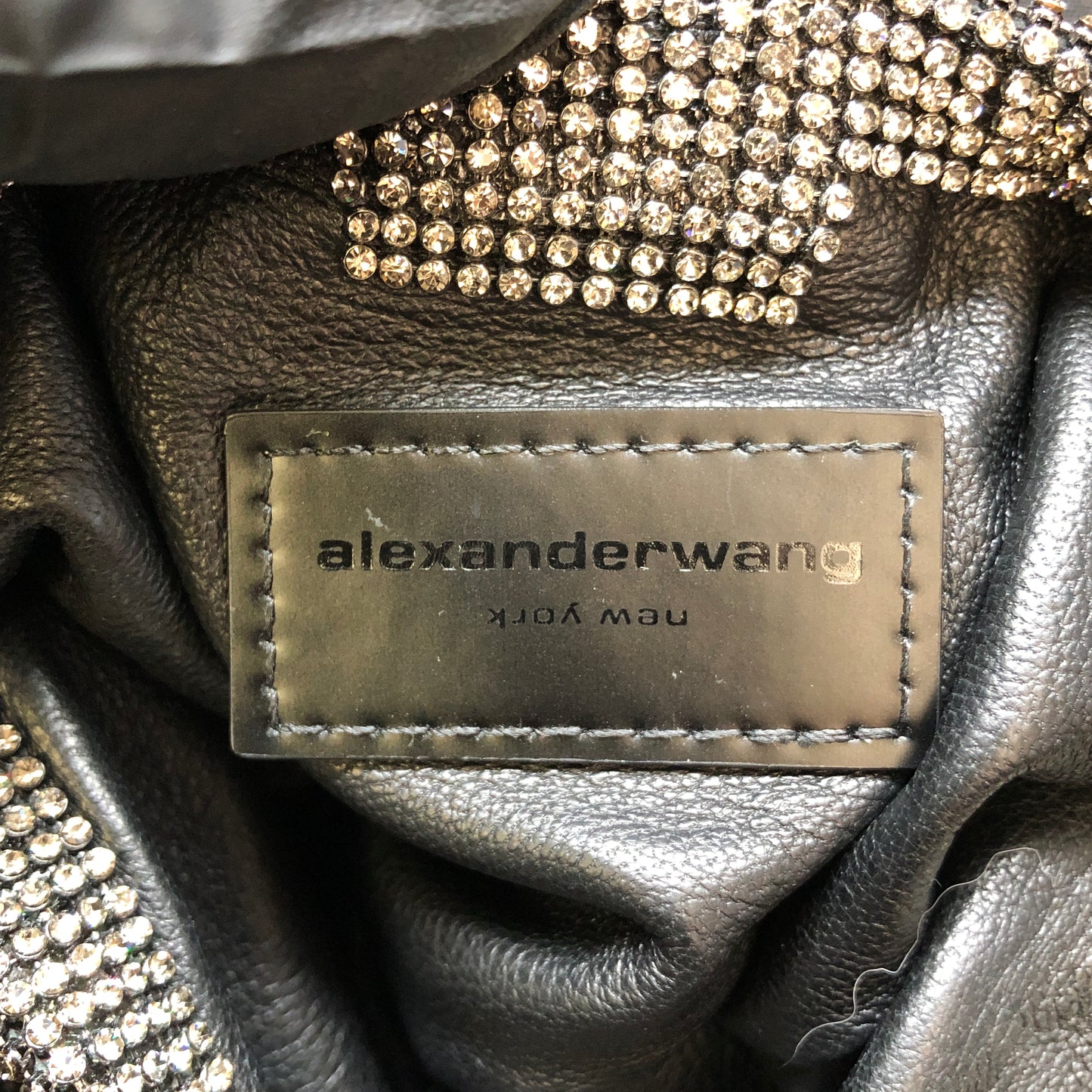 Alexanderwang Crystal Mesh Mini Hobo Bag
