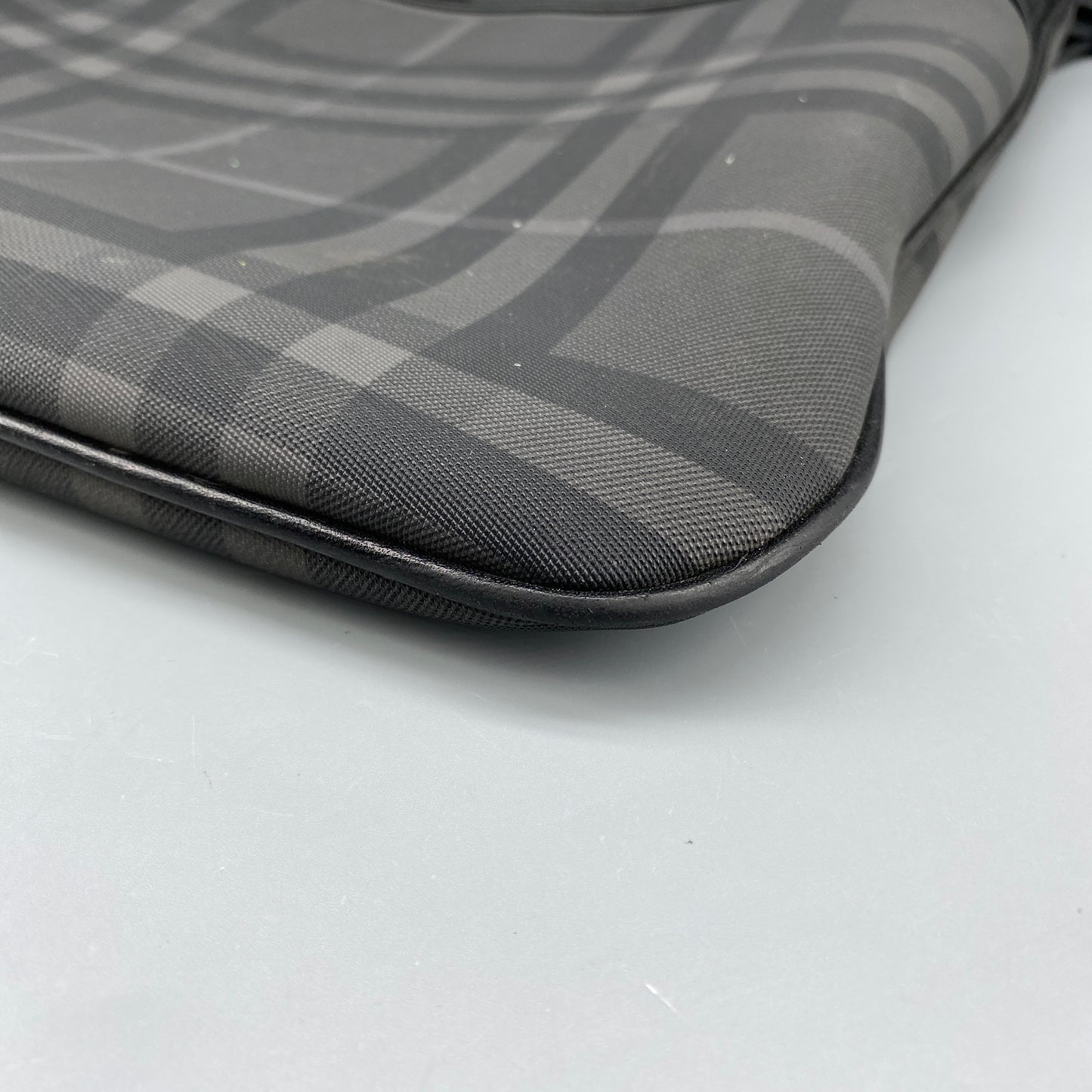 Burberry Black Check Crossbody Messenger Bag