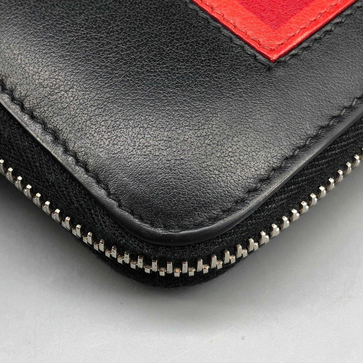 Fendi Logo Zip-Around Long Wallet Black
