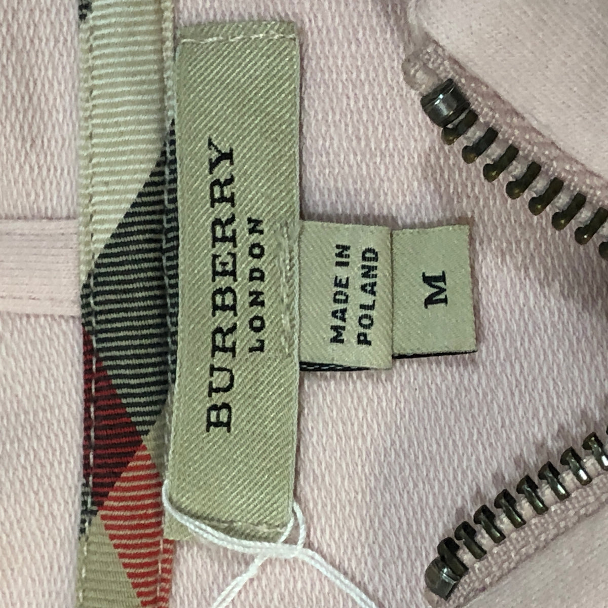 Burberry Light pink Women Zip Hoodie Jacket Size M