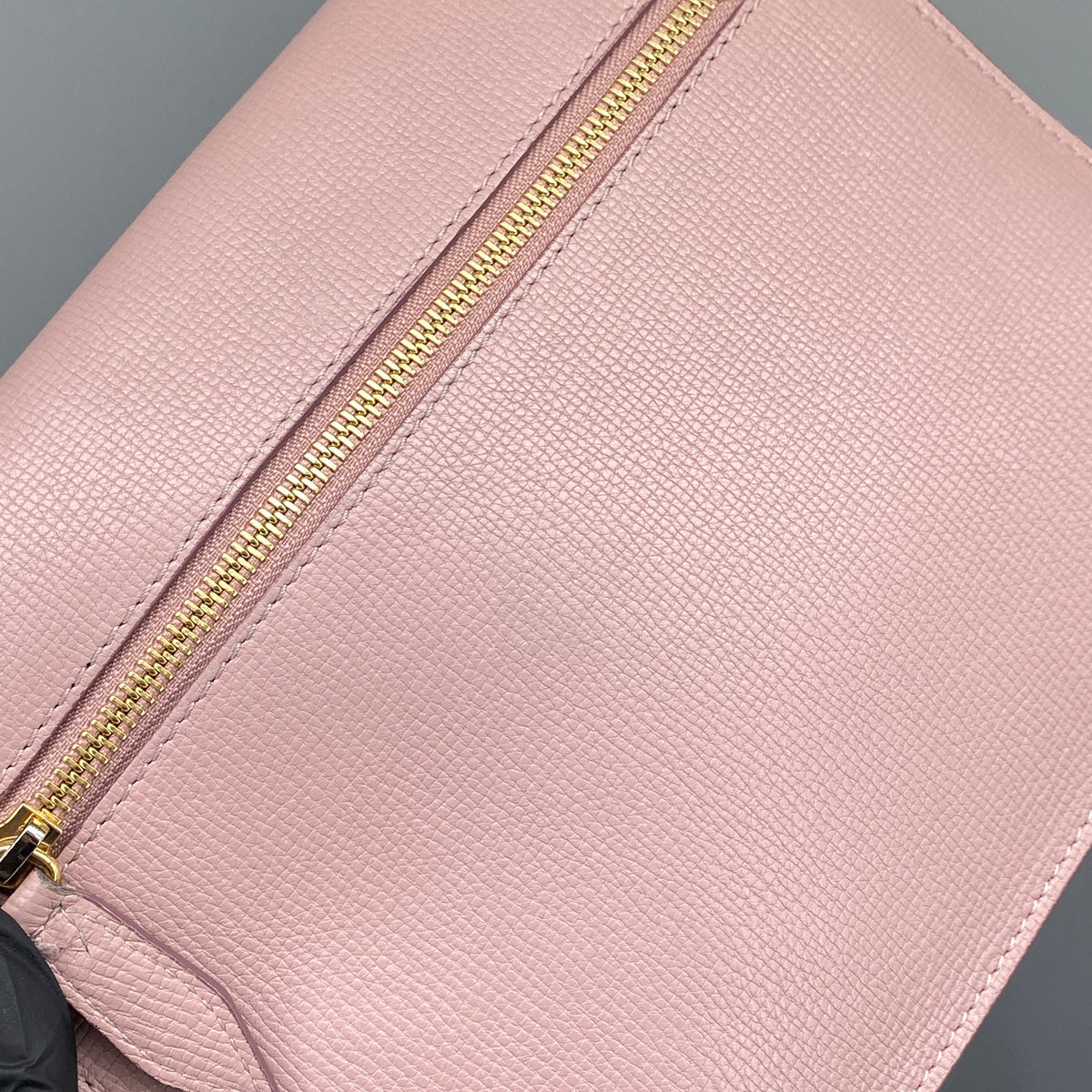 Burberry Derby Calfskin House Check Small Macken Crossbody Bag Pale Orchid