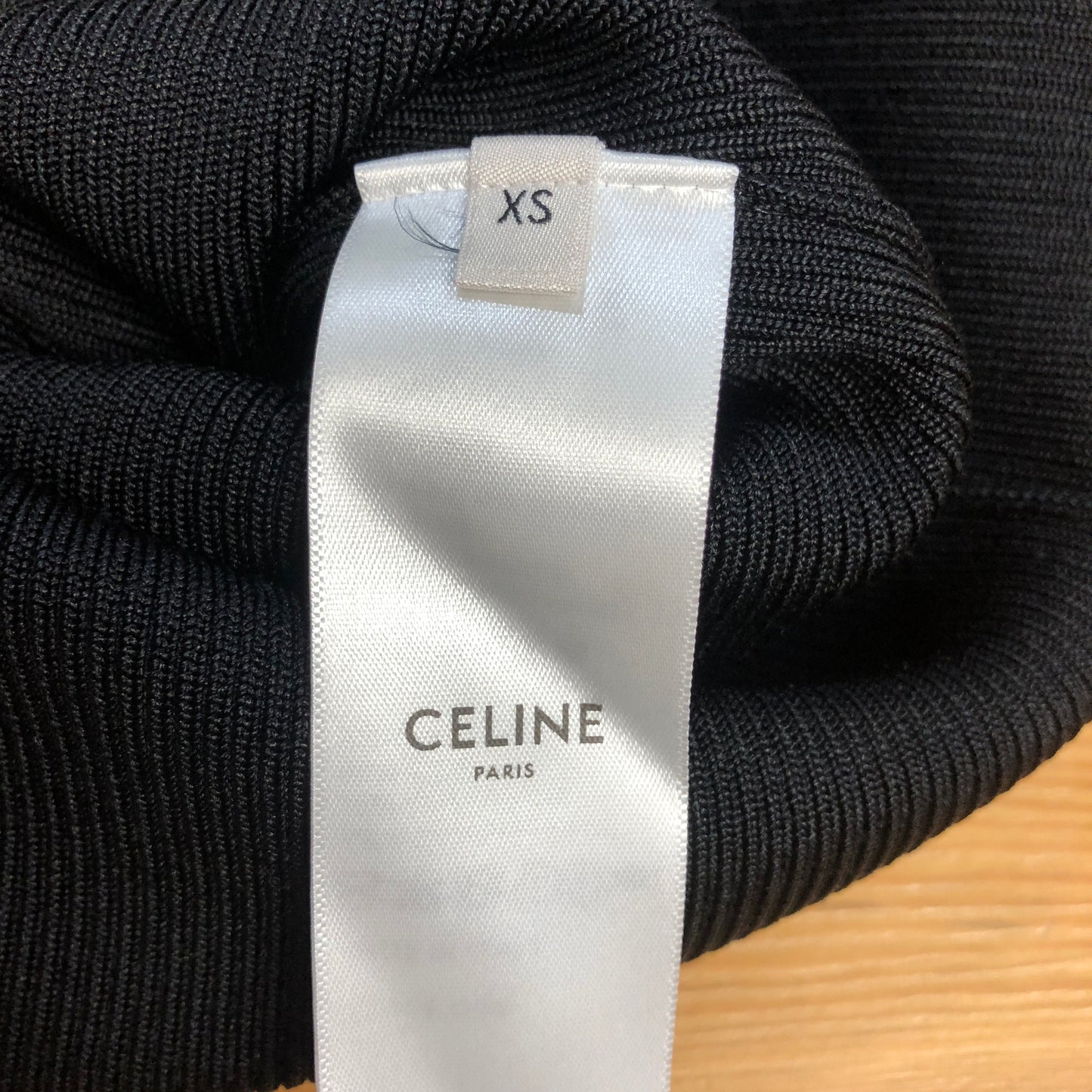 Celine NWT Black Triomphe Logo Ribbed Tank Dress Size XS