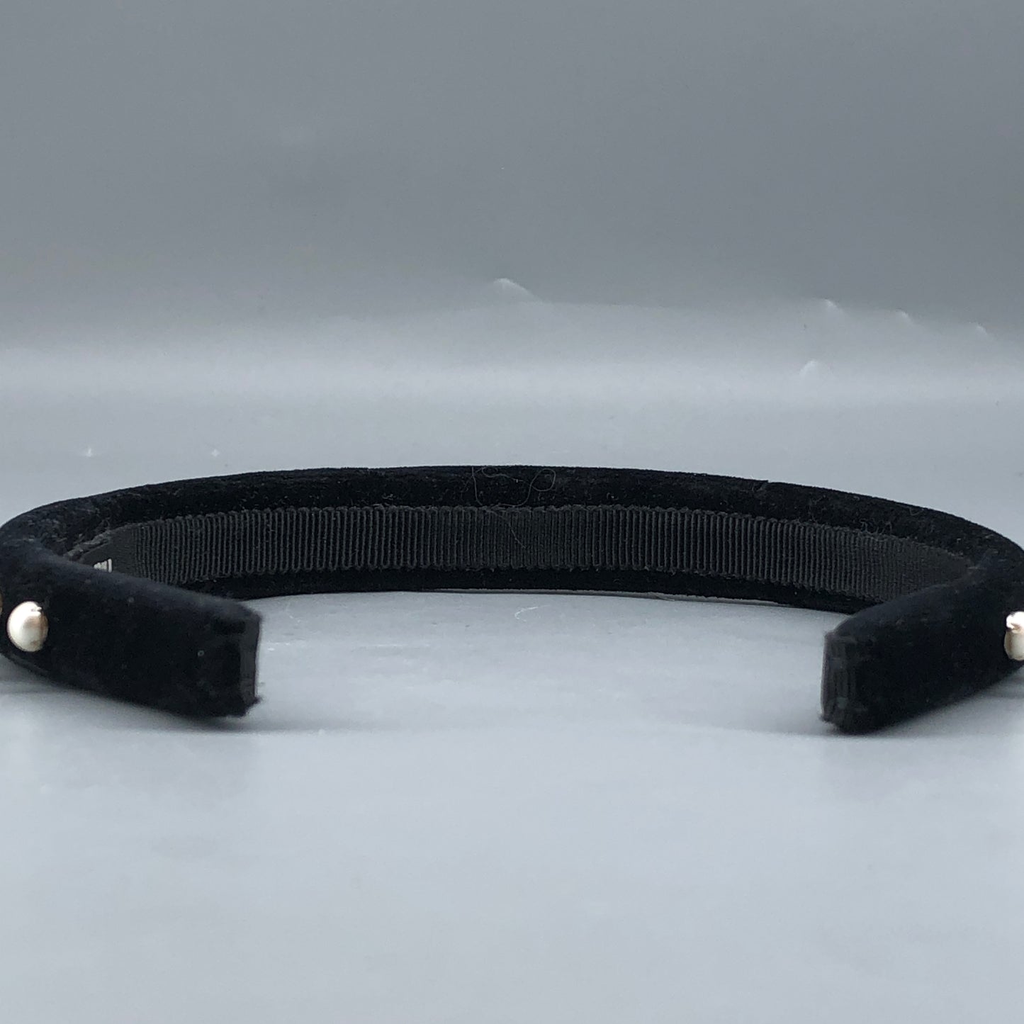 Miu Miu Velvet & Pearl Headband Black