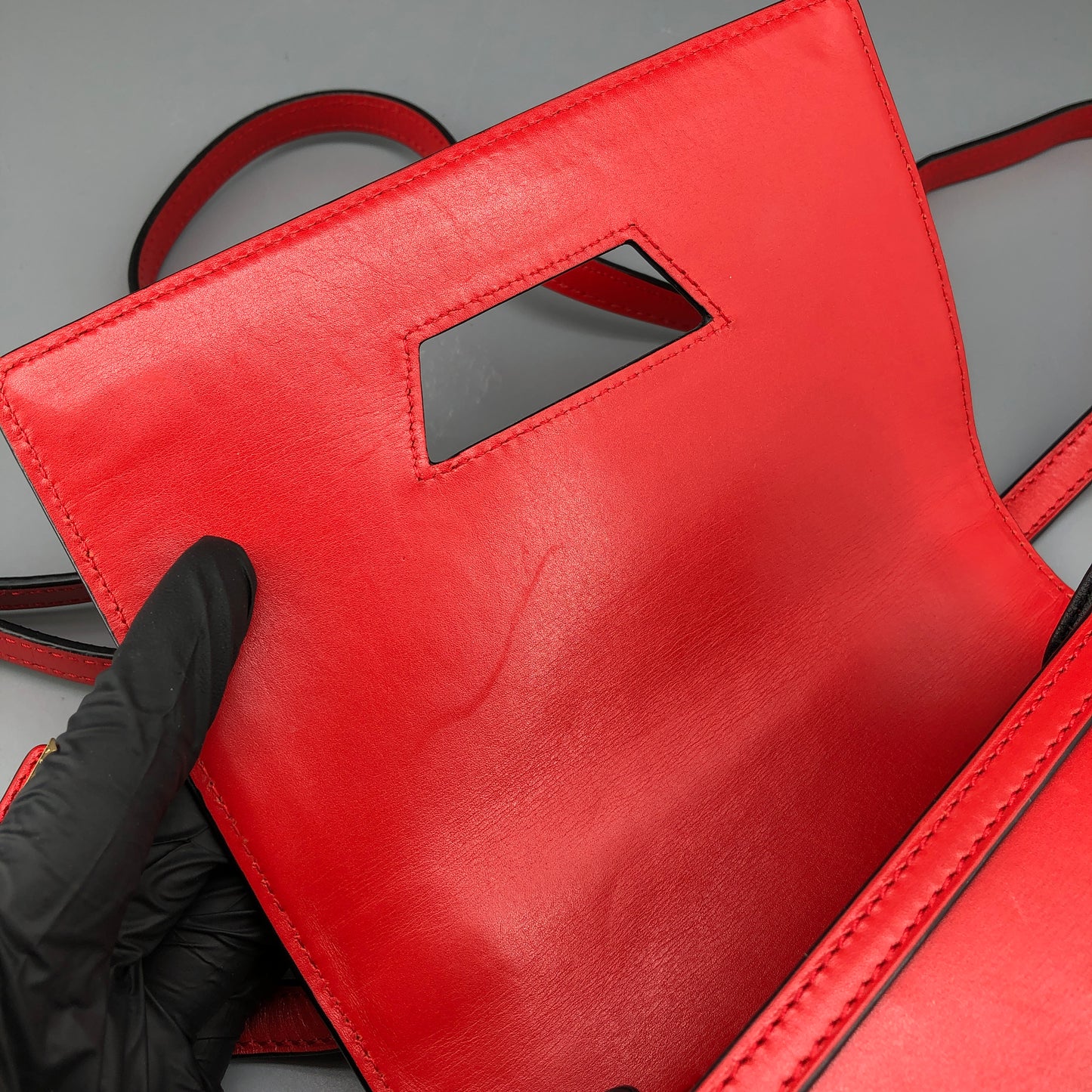 Loewe Barcelona Red Smooth Calfskin Crossbody Bag