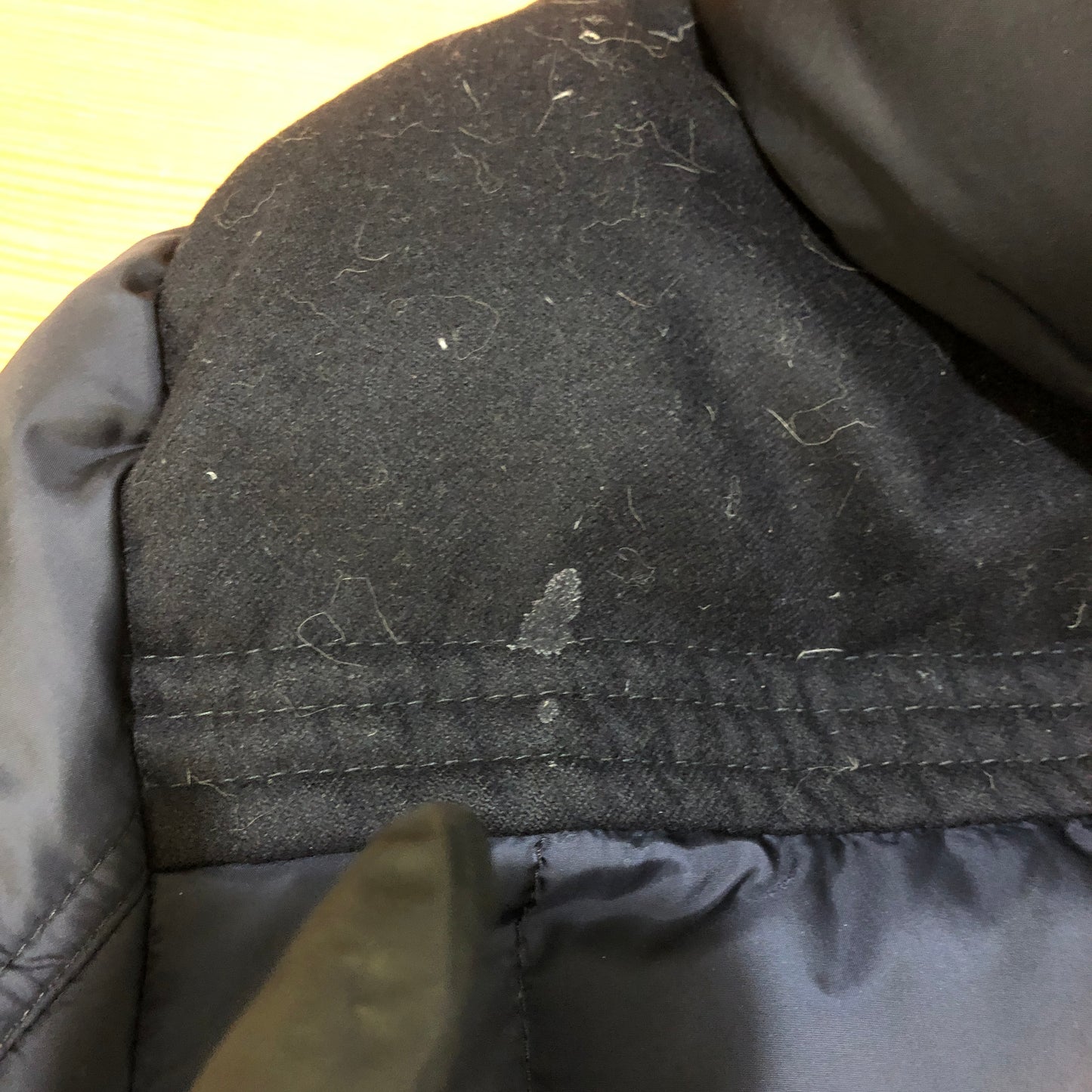 Moncler Hooded Down Jacket Size 7 Navy Blue/Black