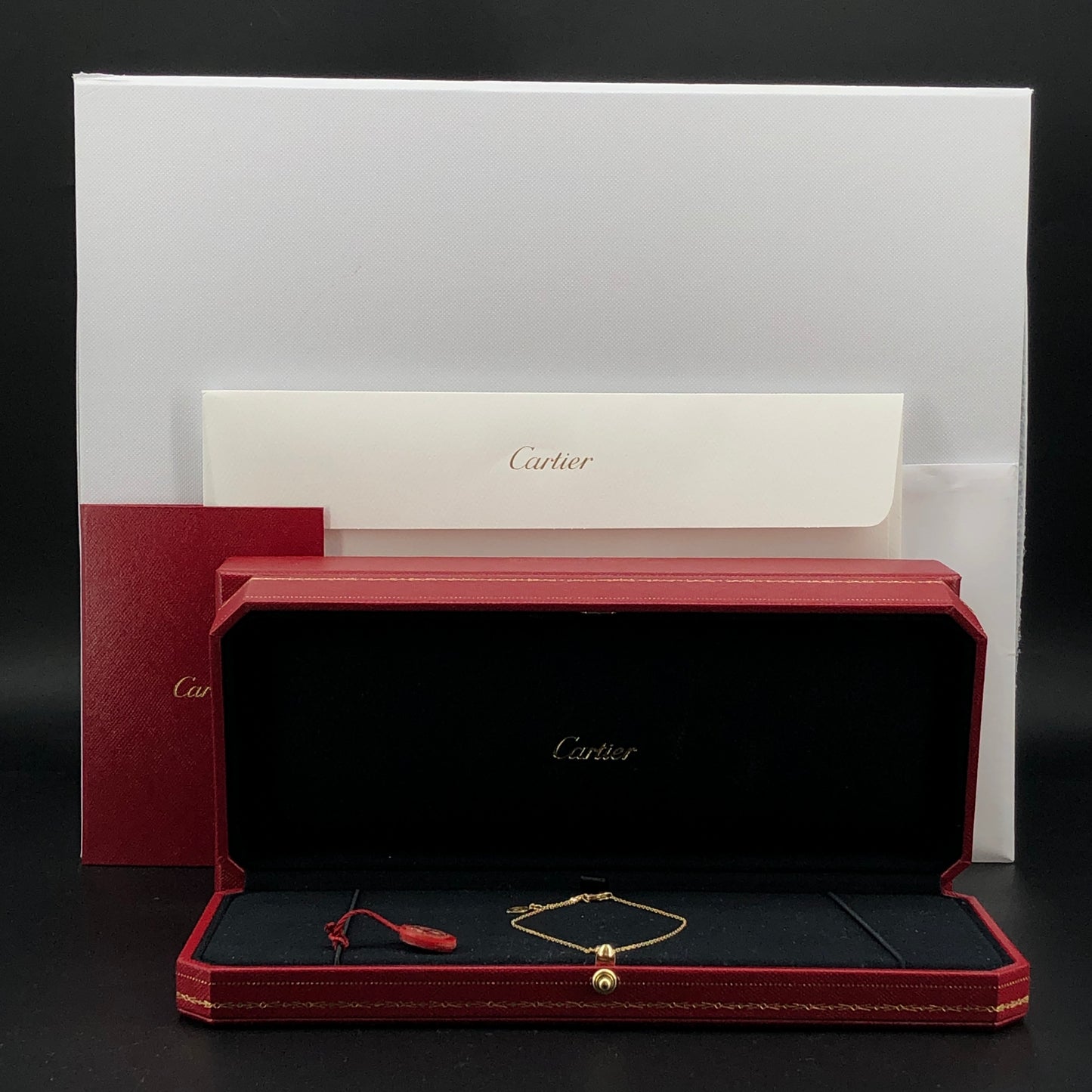 Cartier 750 Yellow Gold Single Diamond Chain Bracelet