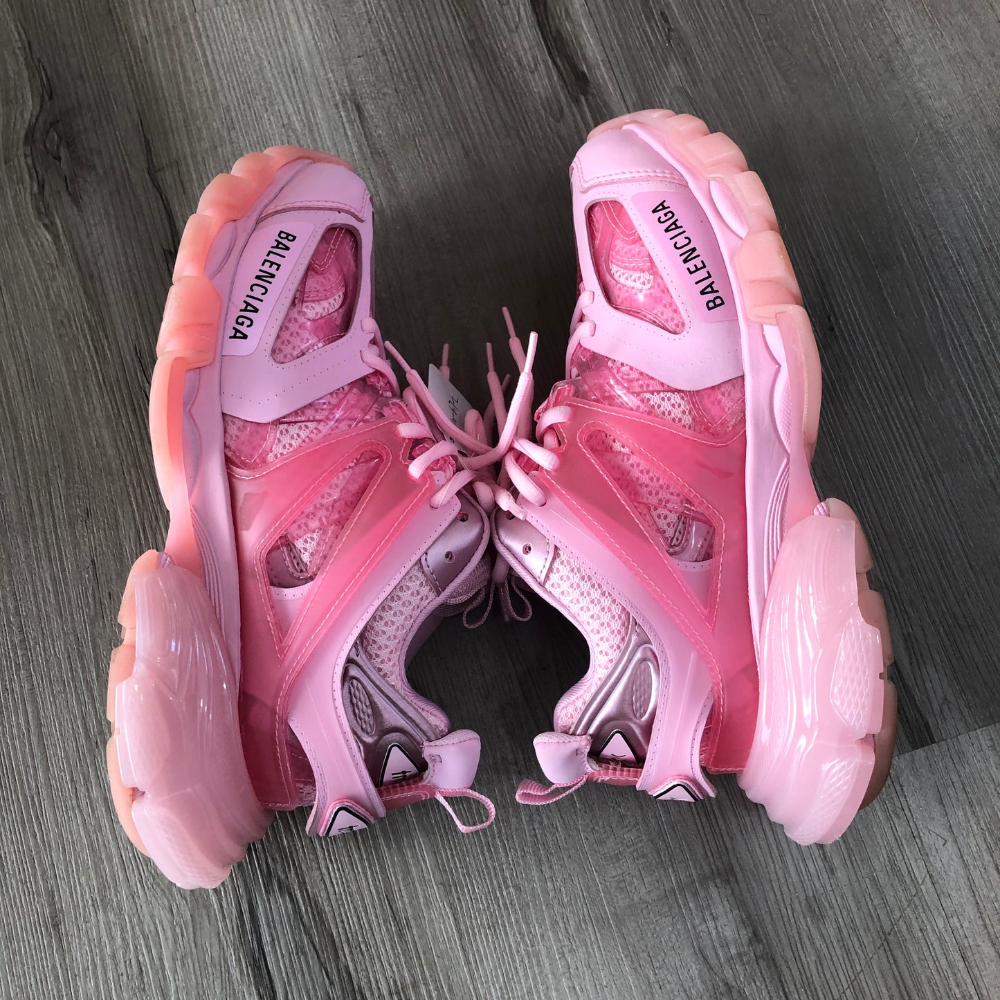 Balenciaga Women's Track Mesh Chunky Sneakers Size 37 Pink