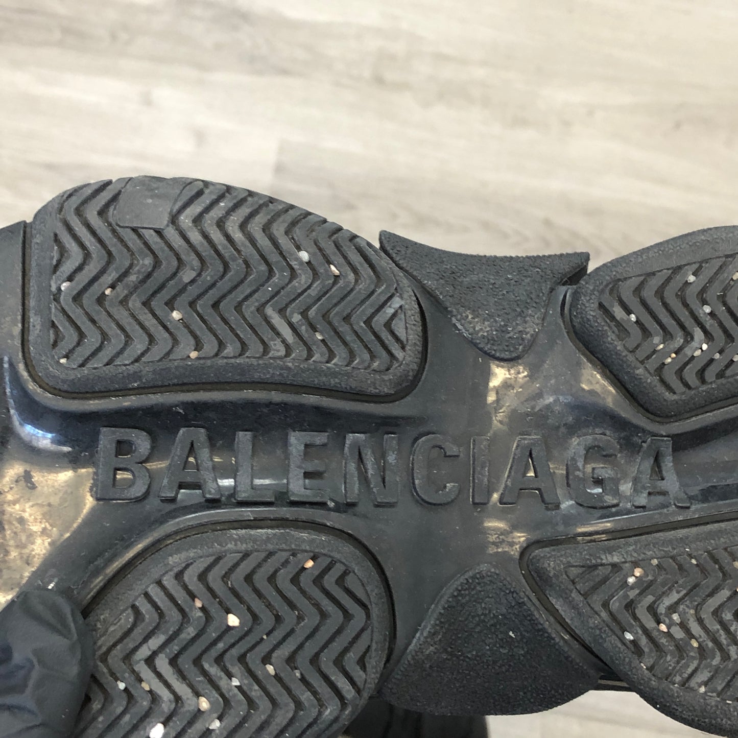 Balenciaga Women's Triple S All Black Mesh Chunky Dad Sneaker Shoes 36
