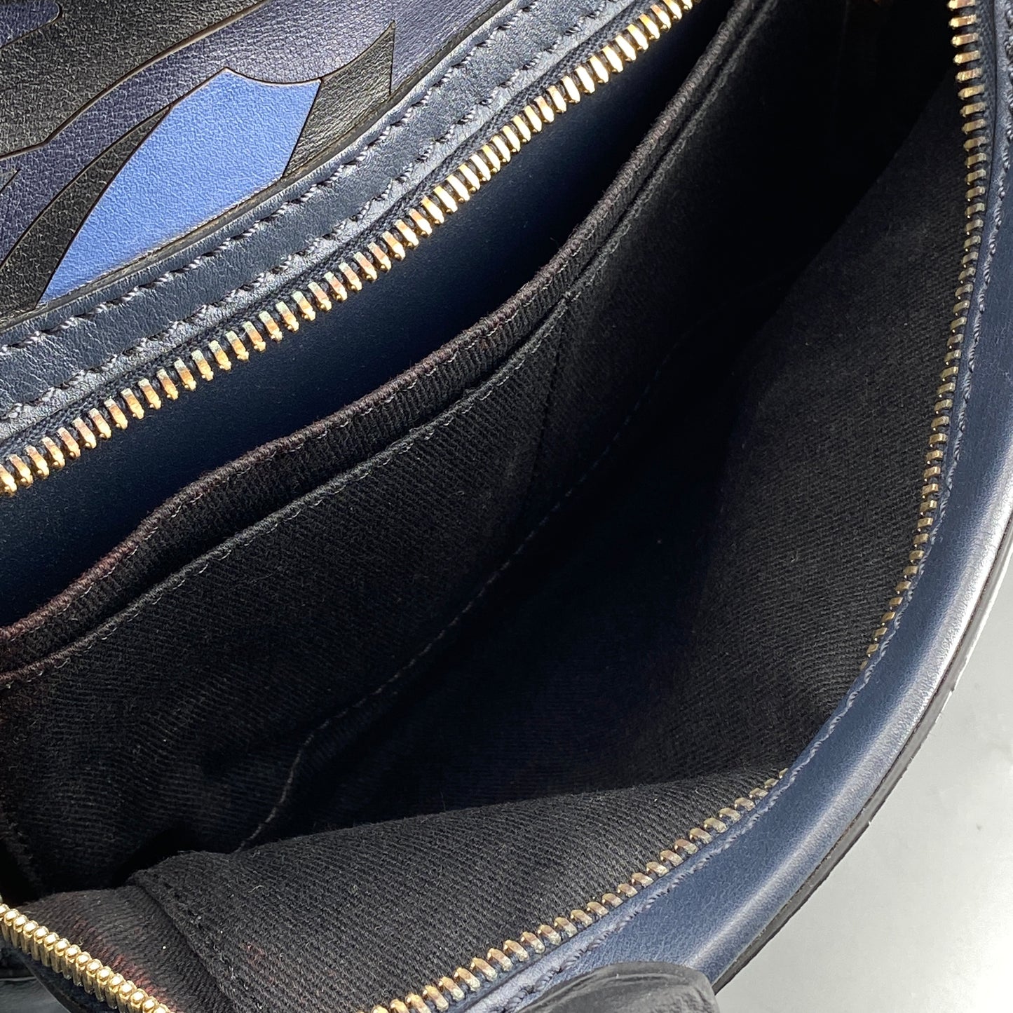 Valentino Navy Leather Backpack