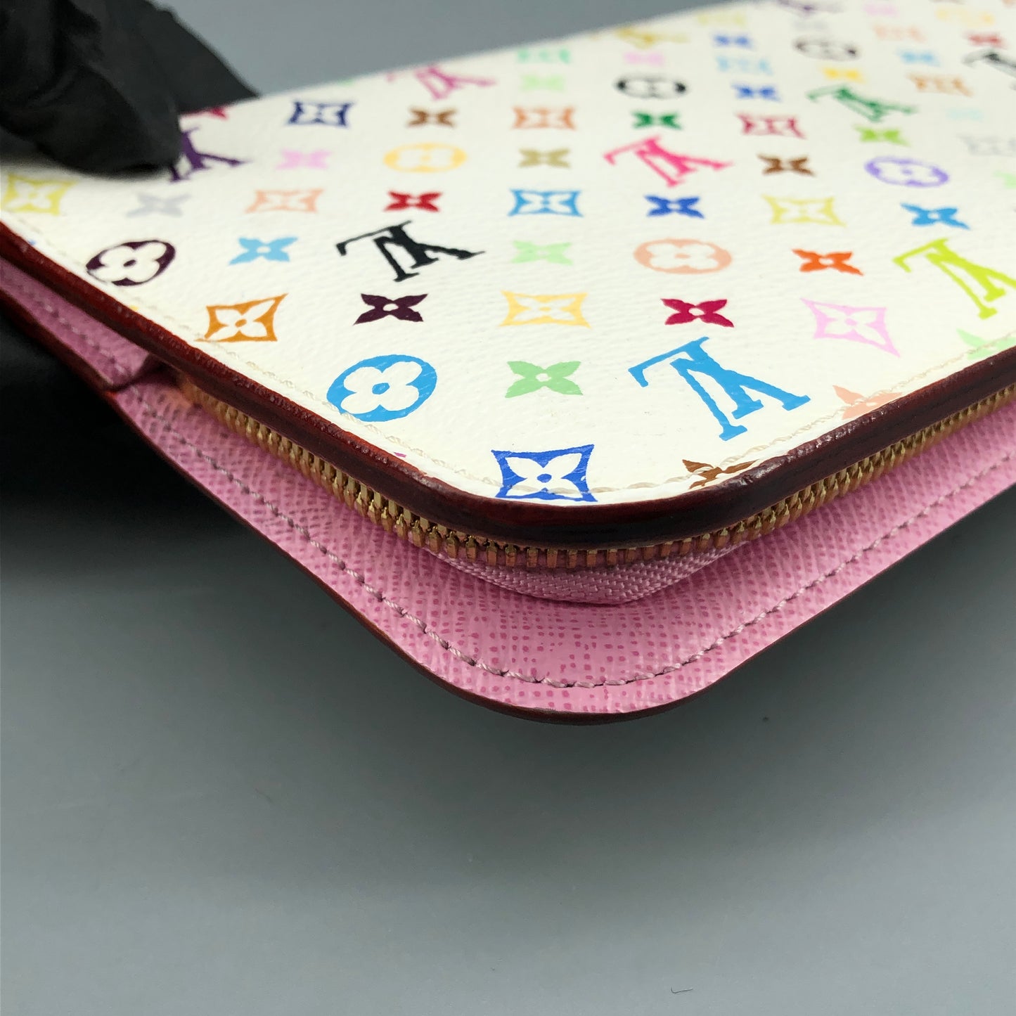 Louis Vuitton White Multicolor Monogram Zip Around Long Wallet
