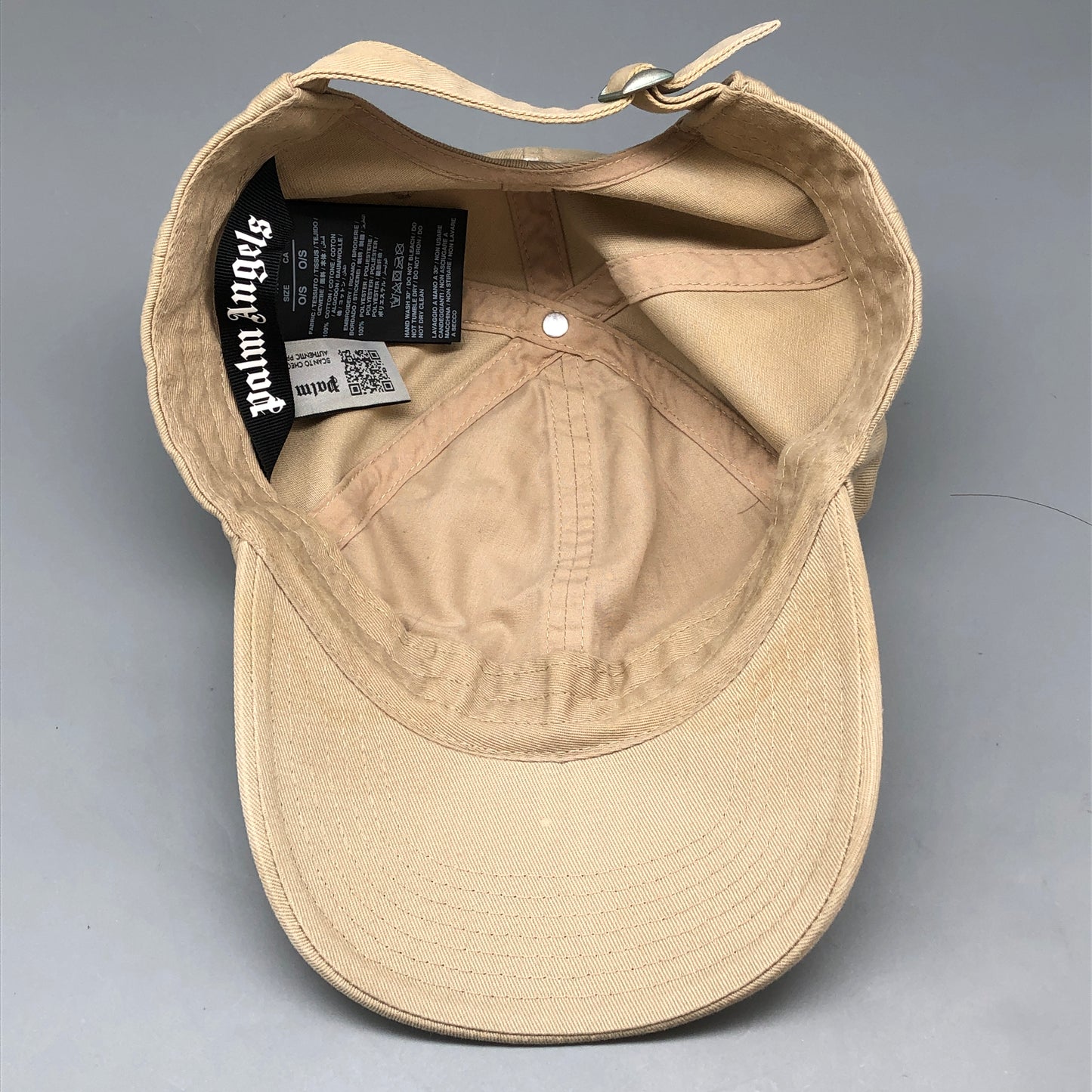 Palm Angels Beige Logo Baseball Cap (58cm)