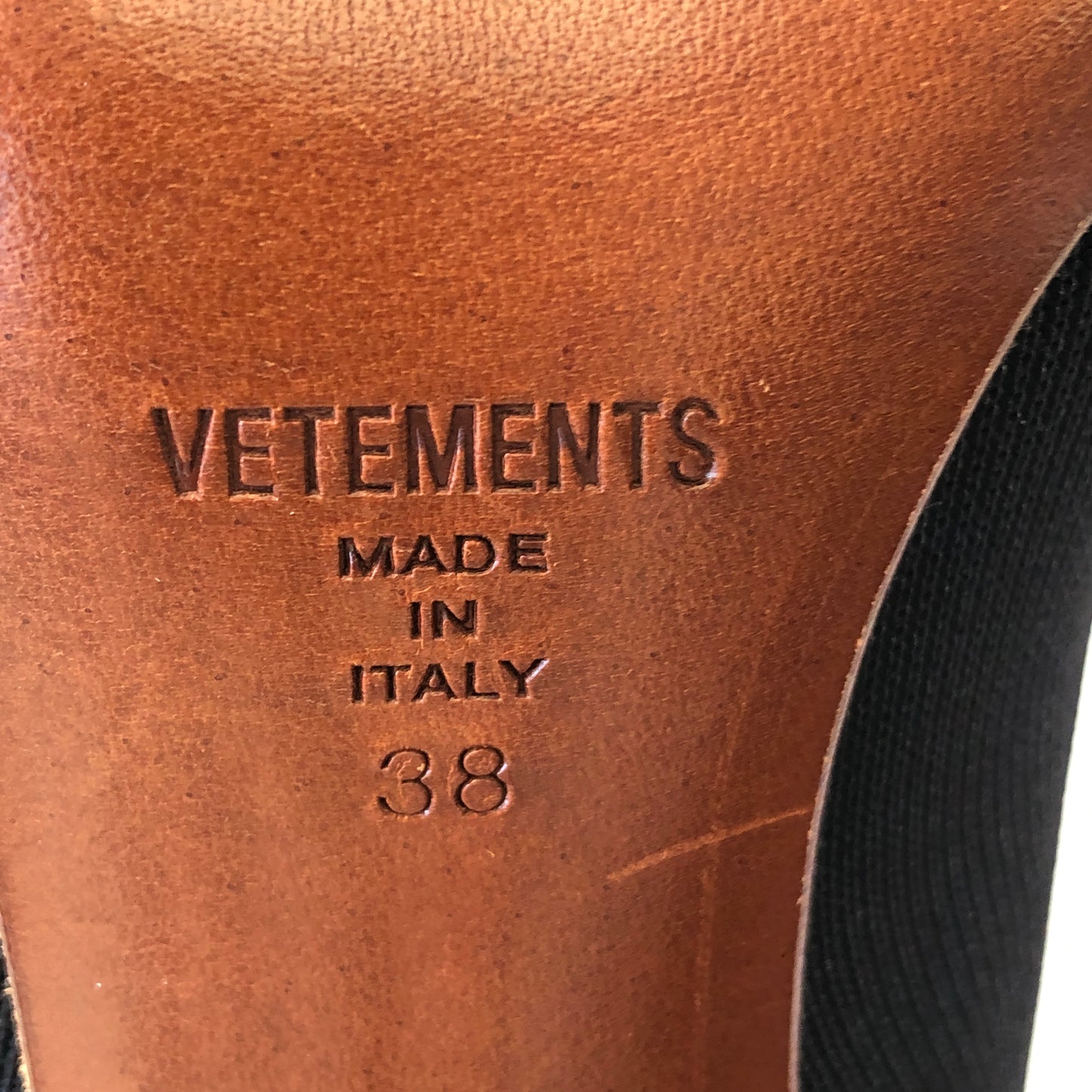 Vetements Black Over-the-Knee High Heel Boots Women's Shoes Size 38