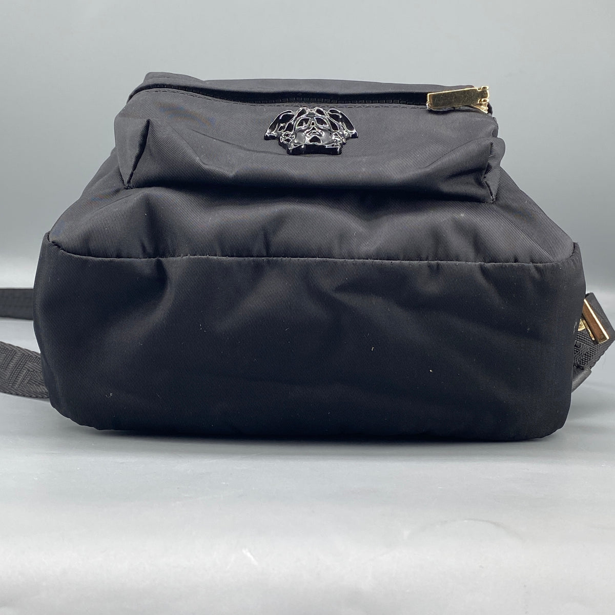Versace Medusa Logo Mini Backpack Black Nylon
