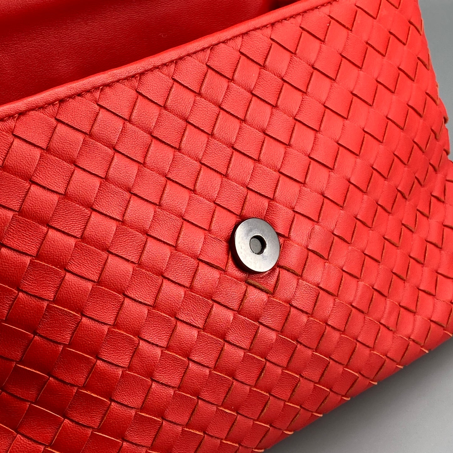 Bottega Veneta Olimpia Medium Red Intrecciato Leather Bag