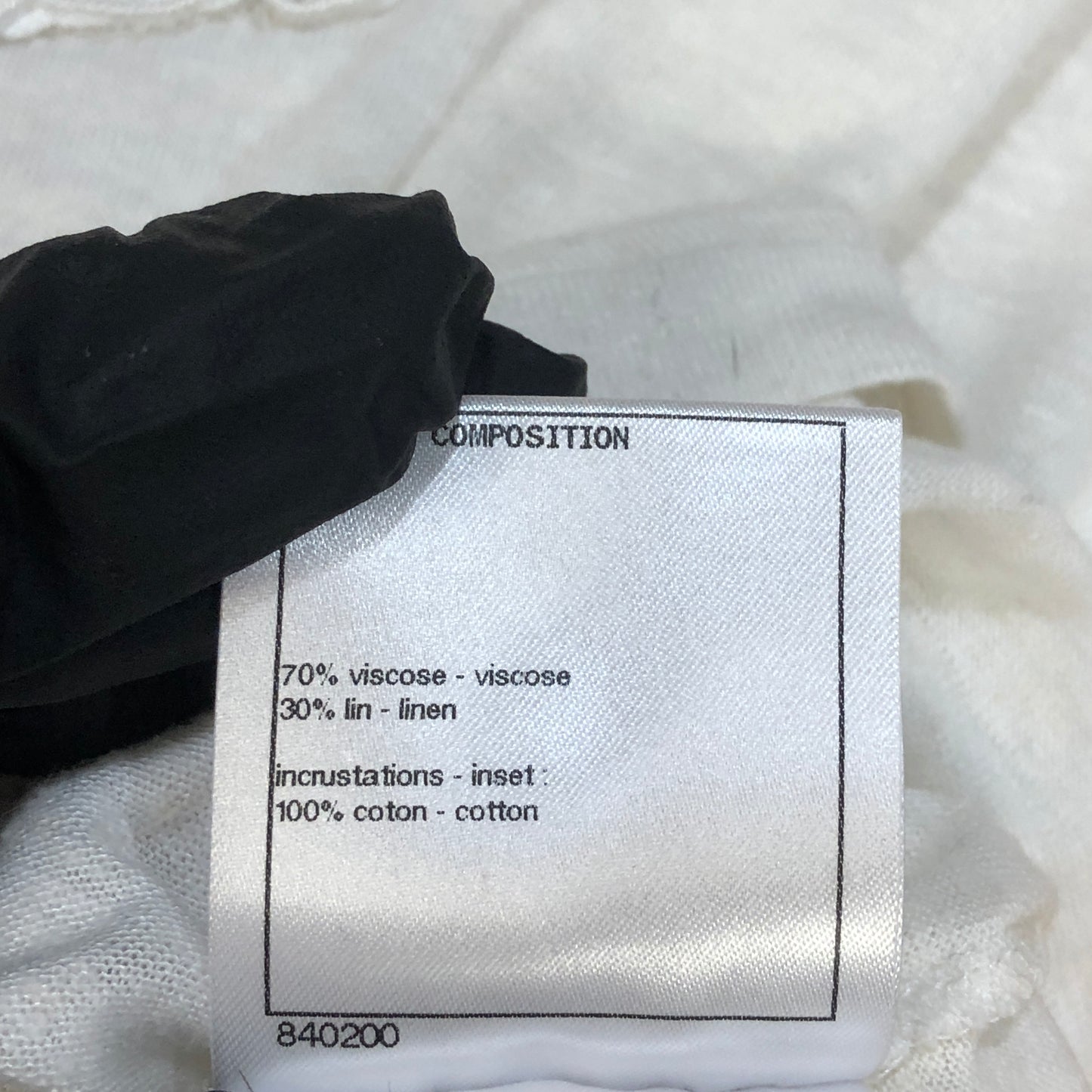 Chanel Clock Motif Short Sleeve T-Shirt Size 36 White & Black