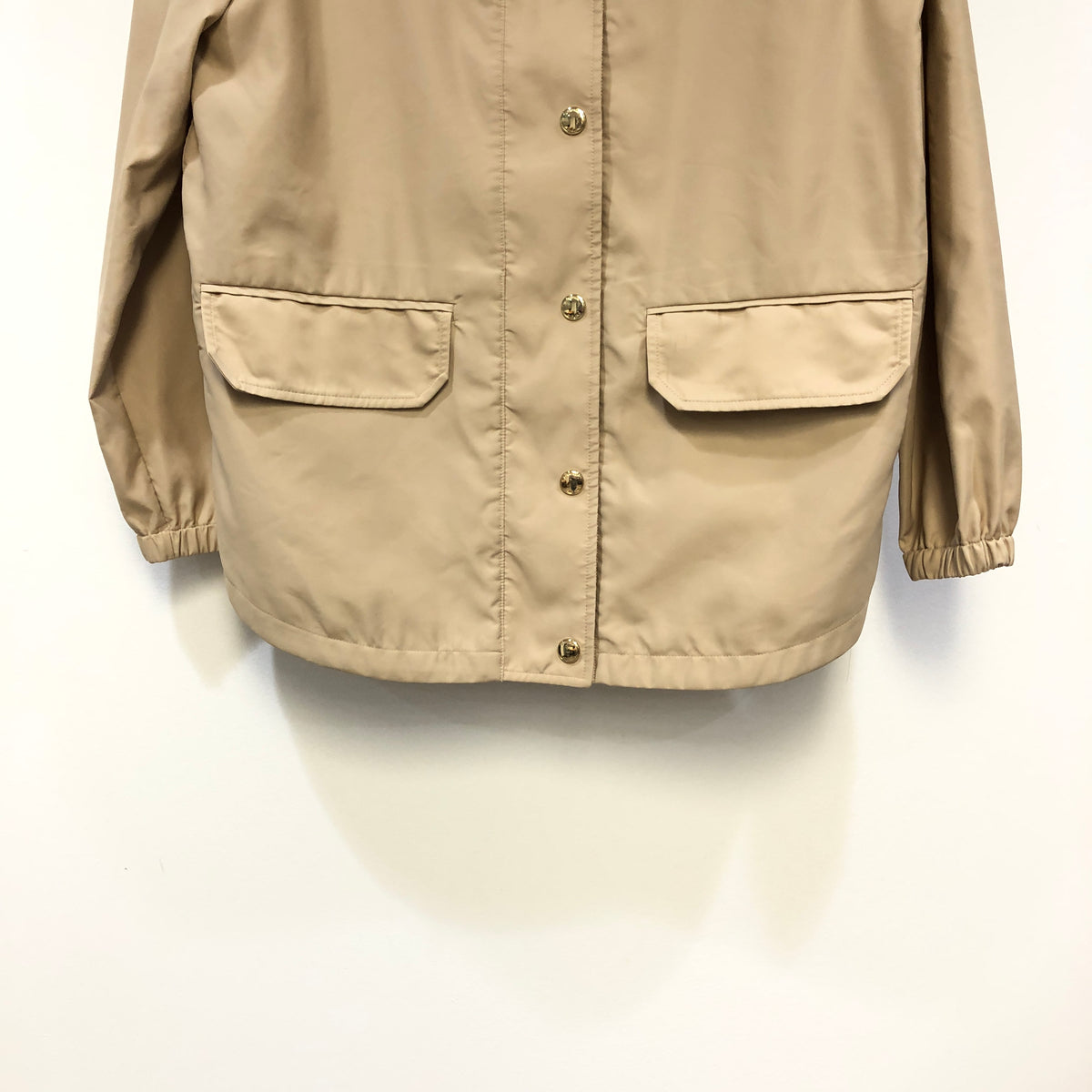 Burberry Light Khaki Hooded Jacket Size 8