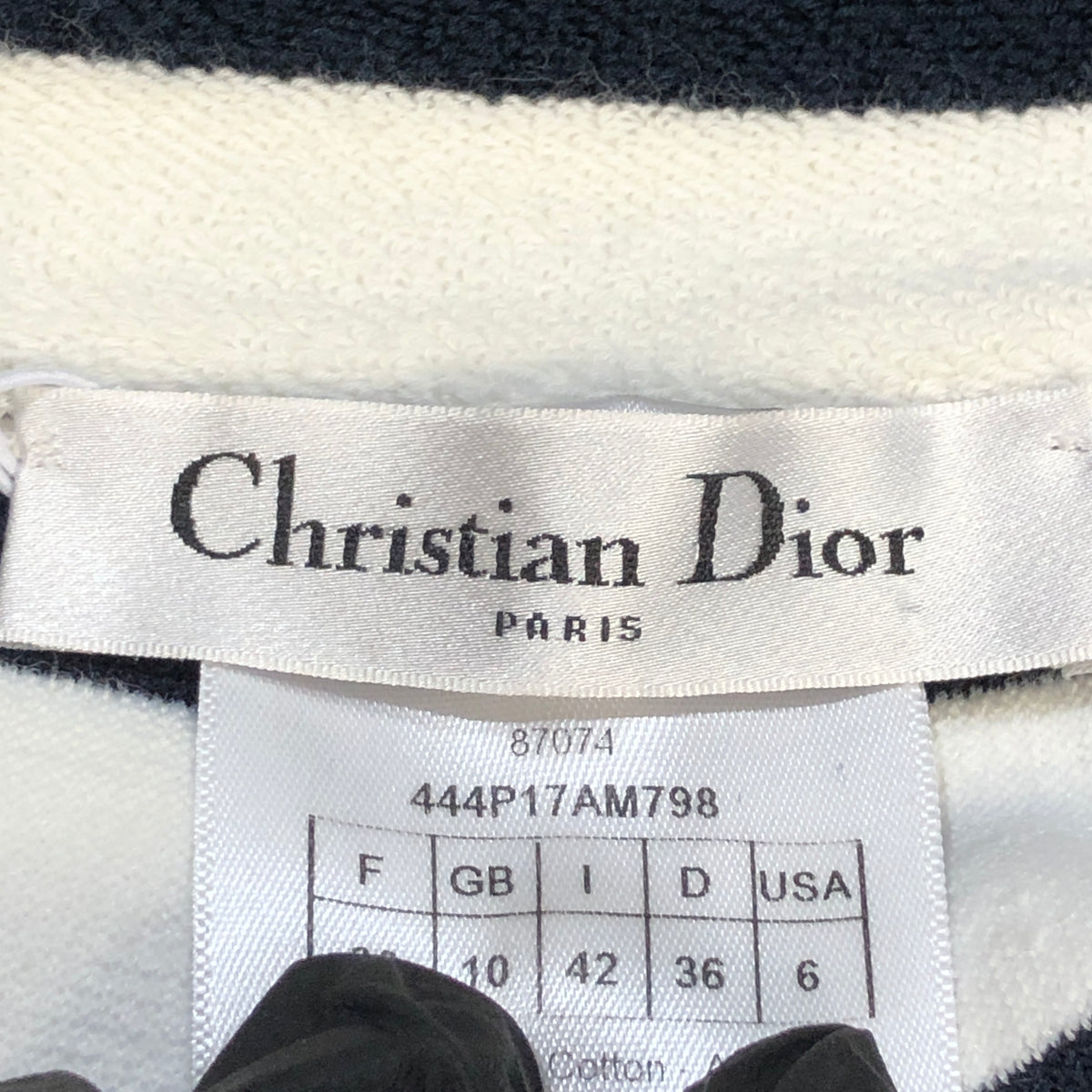 Dior Black & white Striped Shorts US size 6