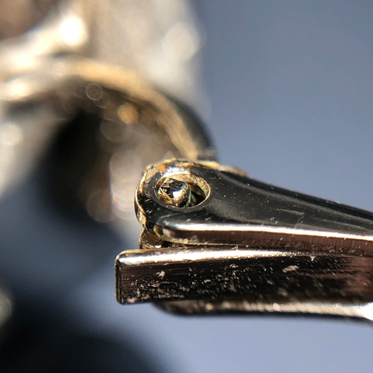 Chanel Gold-Tone Crystal CC Logo Earrings