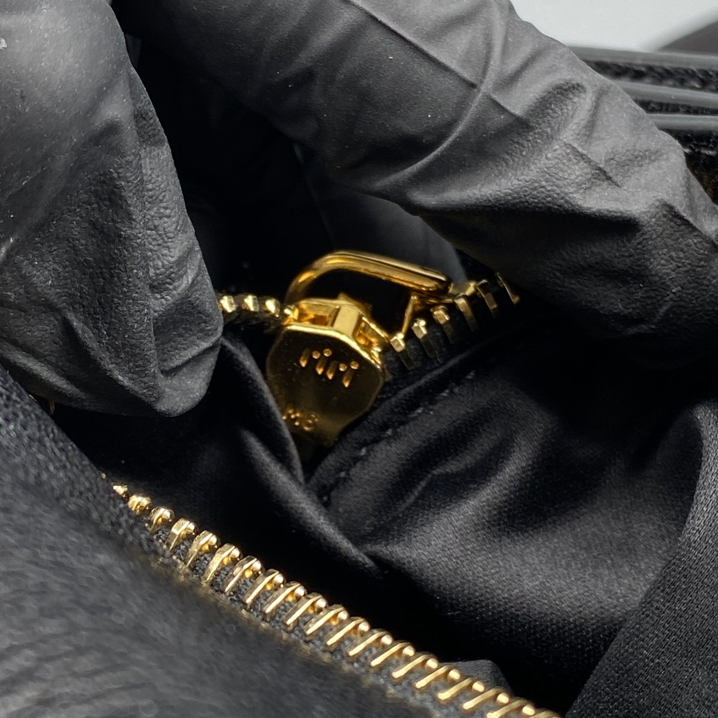 Miu Miu Black Leather Metal Lock Flap Crossbody Bag