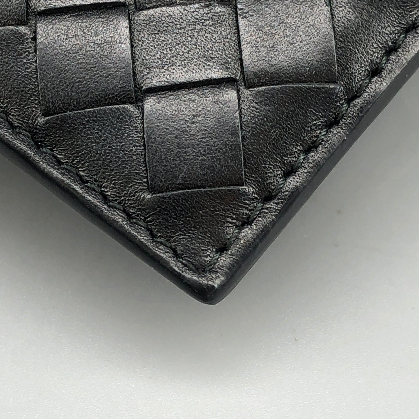 Bottega Veneta Intrecciato Leather Card Holder Black