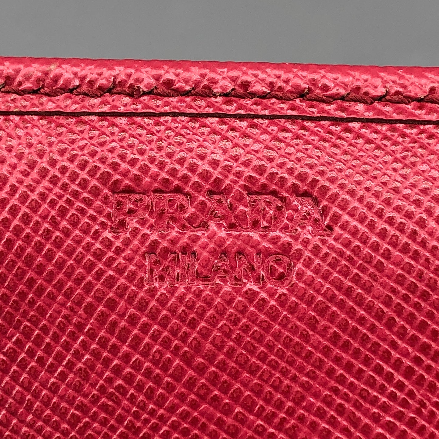 Prada Pink Saffiano Leather Flap Long Wallet