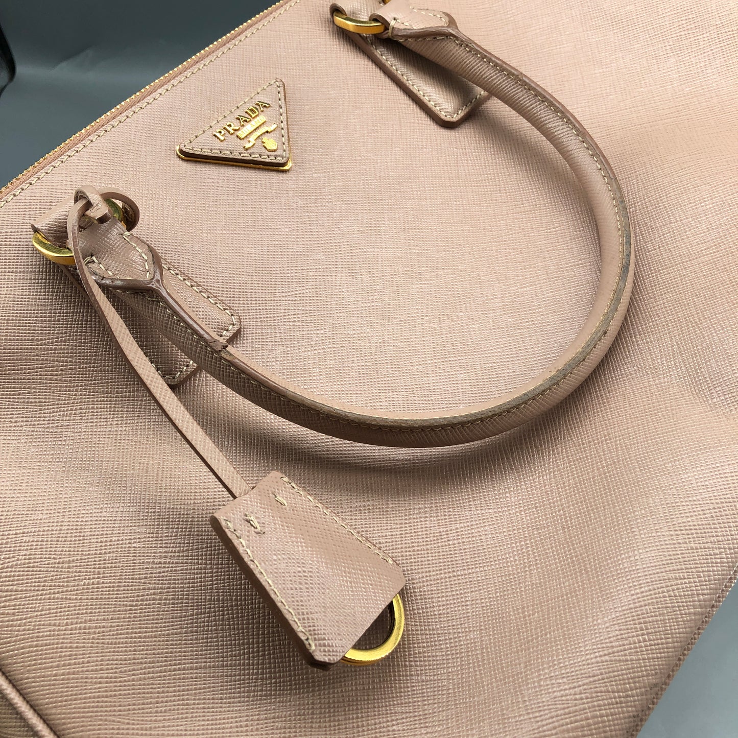 Prada Nude Saffiano Leather Galleria Large Tote Bag
