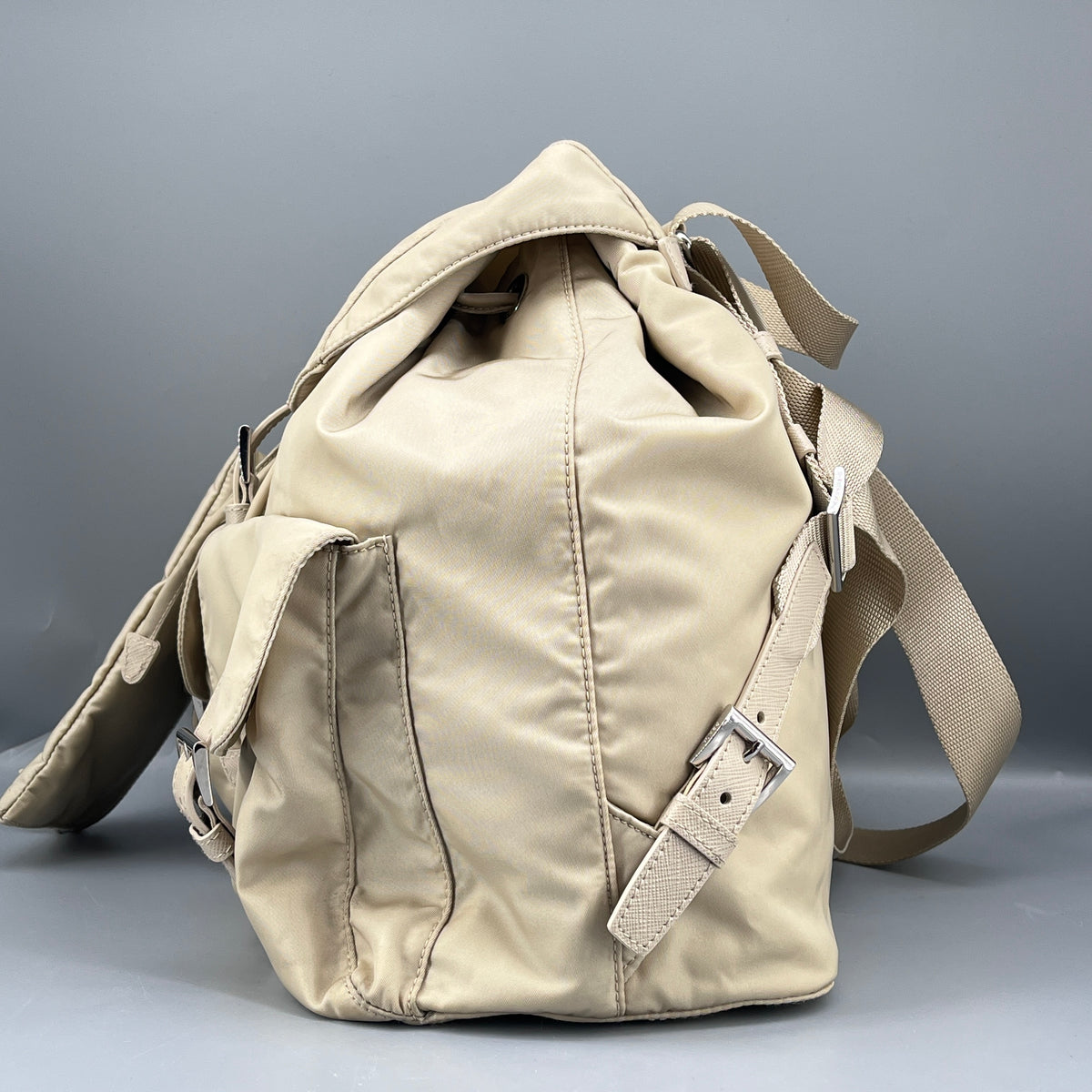 Prada Yellow beige nylon Backpack