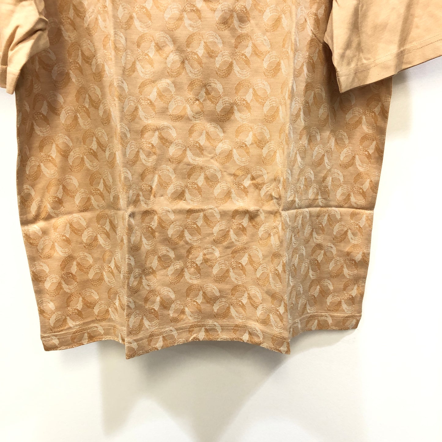 Balenciaga Pale Orange Allover Print Short Sleeve Polo Shirt Size 6